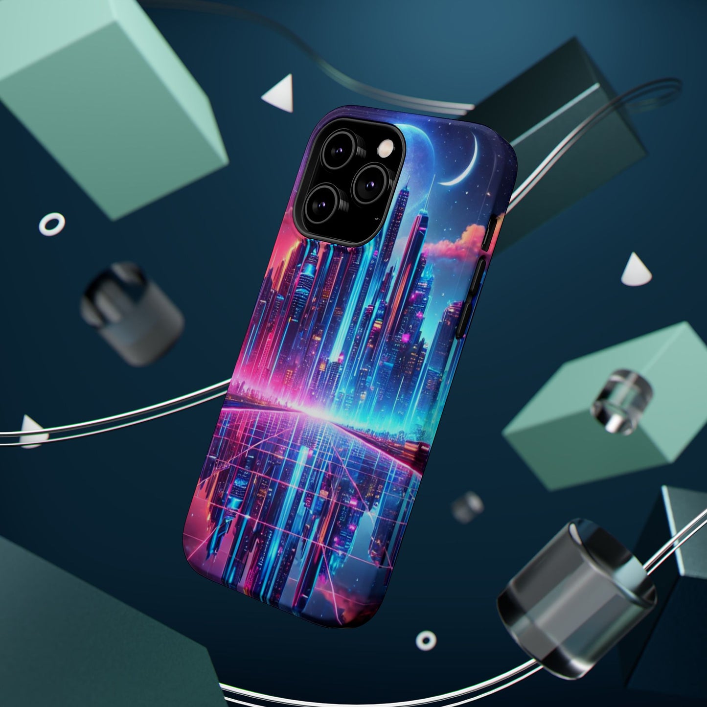 🔥 Neon Cyberpunk Phone Case 🌌 | MagSafe® Ready 📱 iPhone 16 to 13!