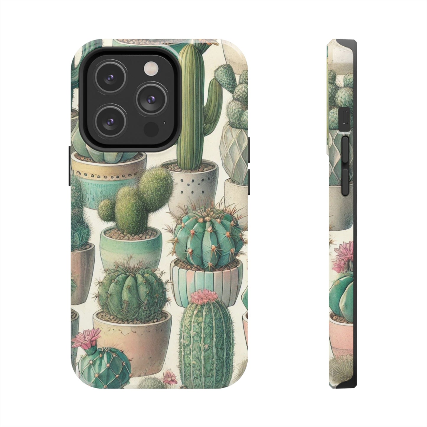 Cactus iPhone Case 🌵 Stylish Glossy Finish, Shockproof Protection for iPhone 16 to 12 Pro Max 📱