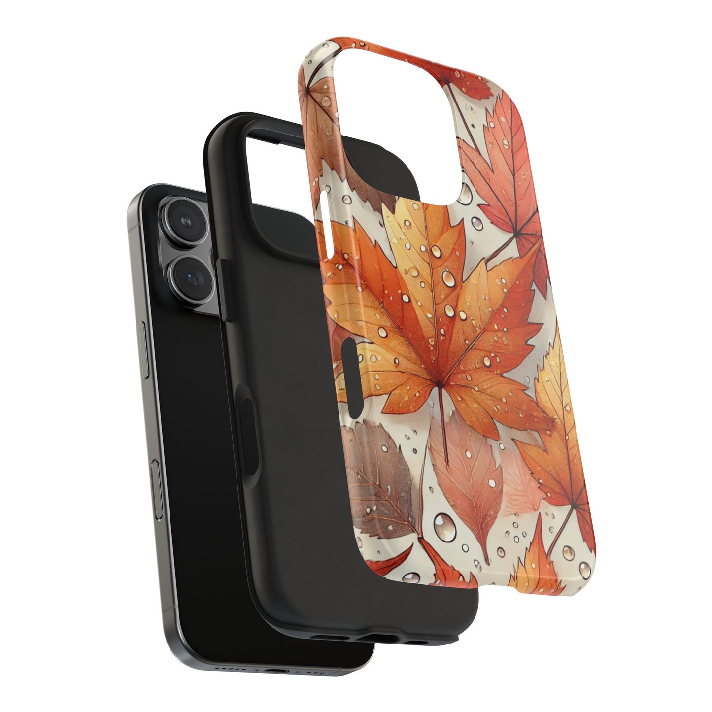 Autumn Leaves iPhone Case 🍁 | Fall-Inspired Design, Shockproof Protection for iPhone 16 to 12 Pro Max 📱