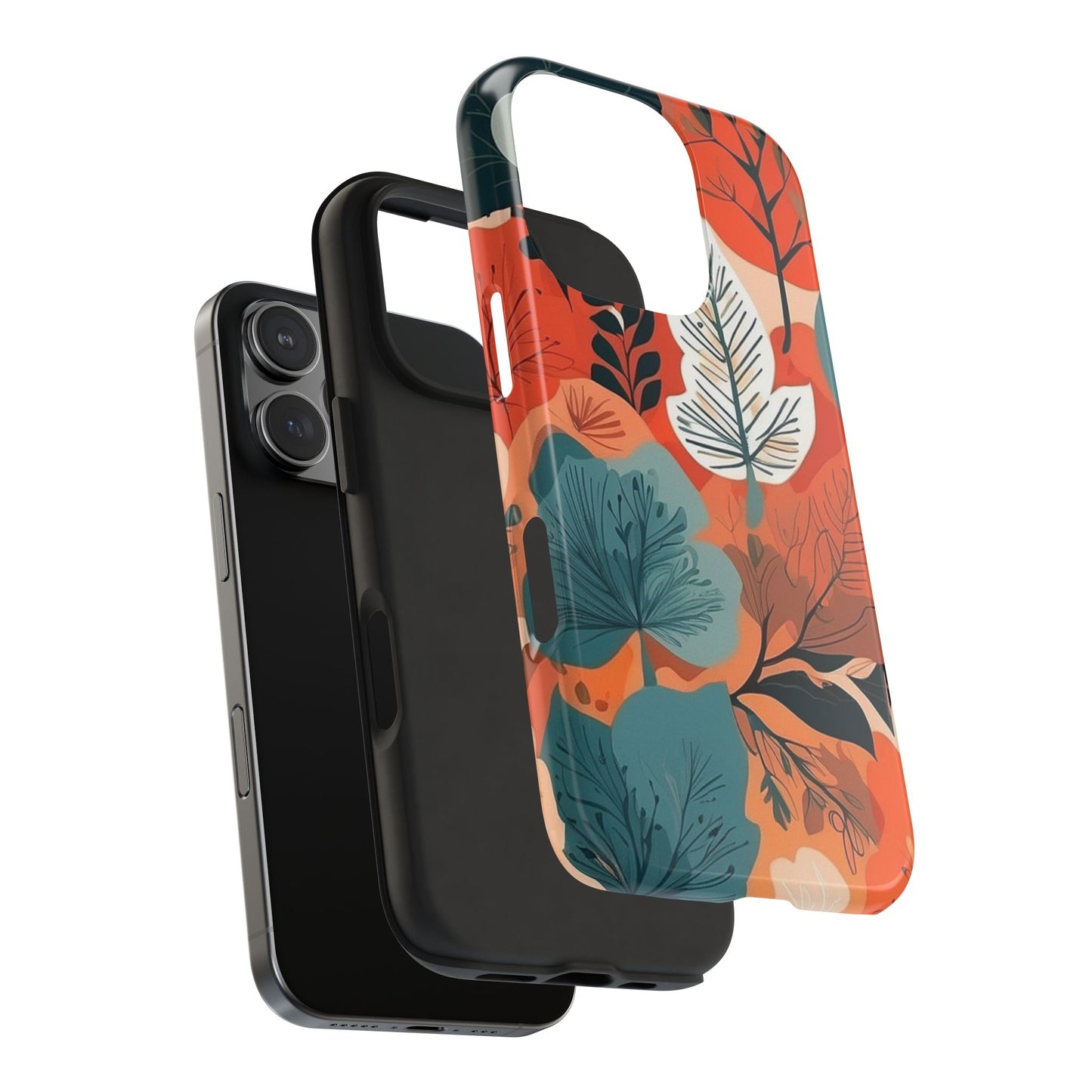 Autumn Leaf iPhone Case 🍁 | Warm Botanical Design, Shockproof Protection for iPhone 16 to 12 Pro Max 📱