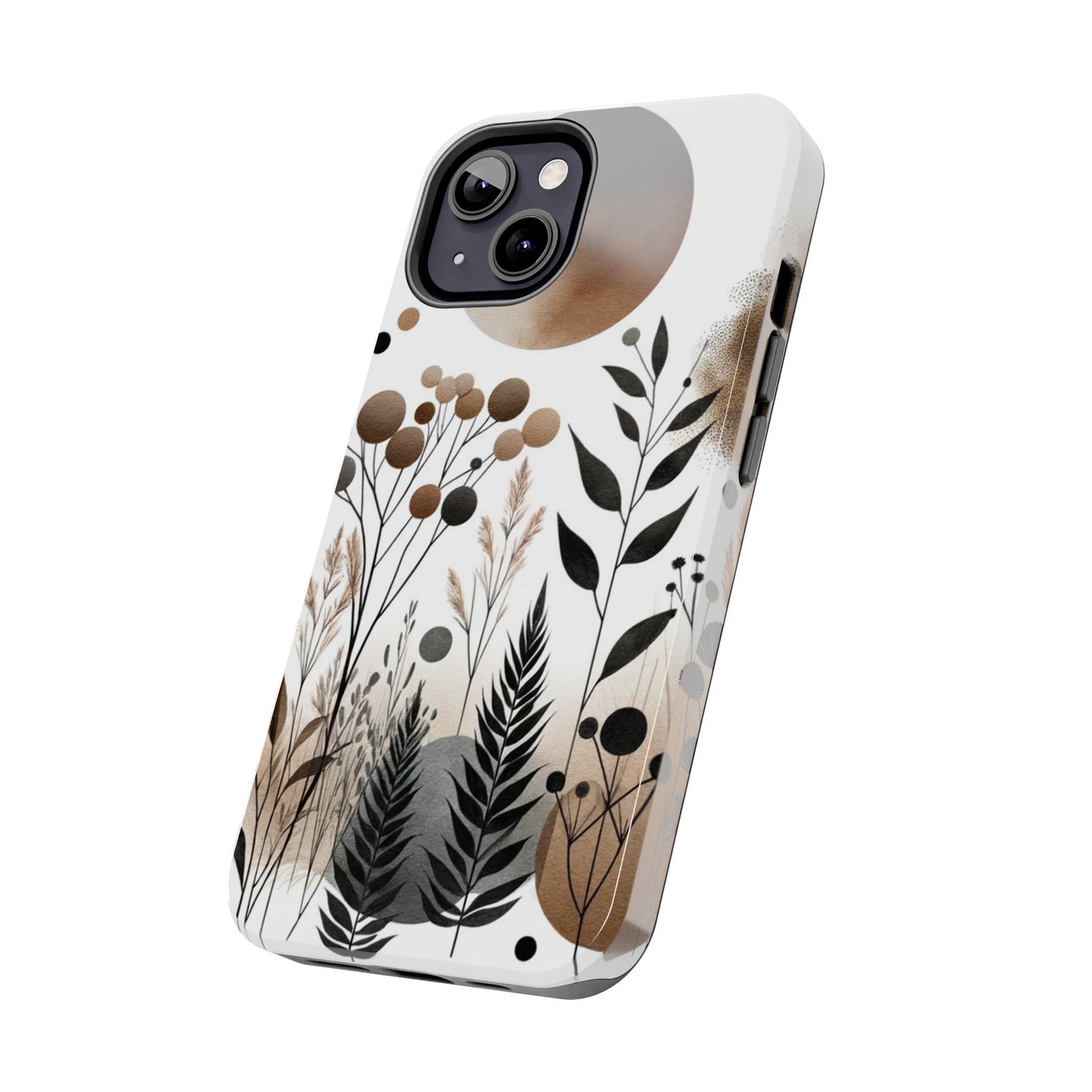 Nature-Inspired iPhone Case 🌿 | Minimalist Watercolor Design, Shockproof Protection for iPhone 16 to 12 Pro Max 📱