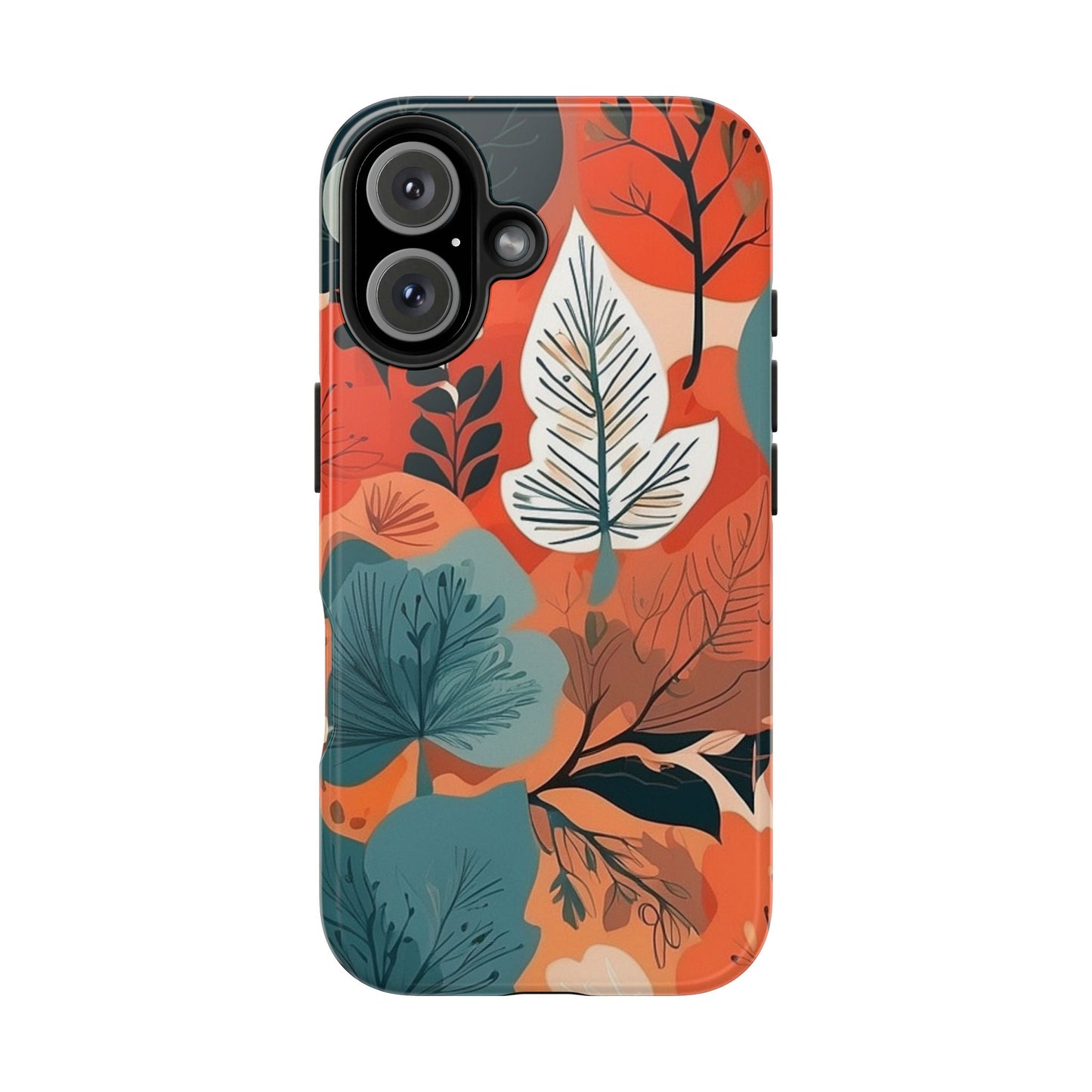 Autumn Leaf iPhone Case 🍁 | Warm Botanical Design, Shockproof Protection for iPhone 16 to 12 Pro Max 📱