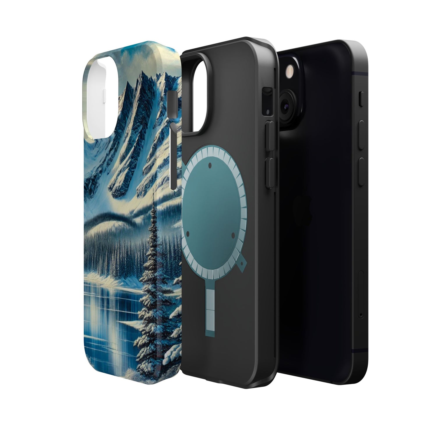 📱 Snowy Mountain Landscape Phone Case – MagSafe® Compatible 🌨️❄️