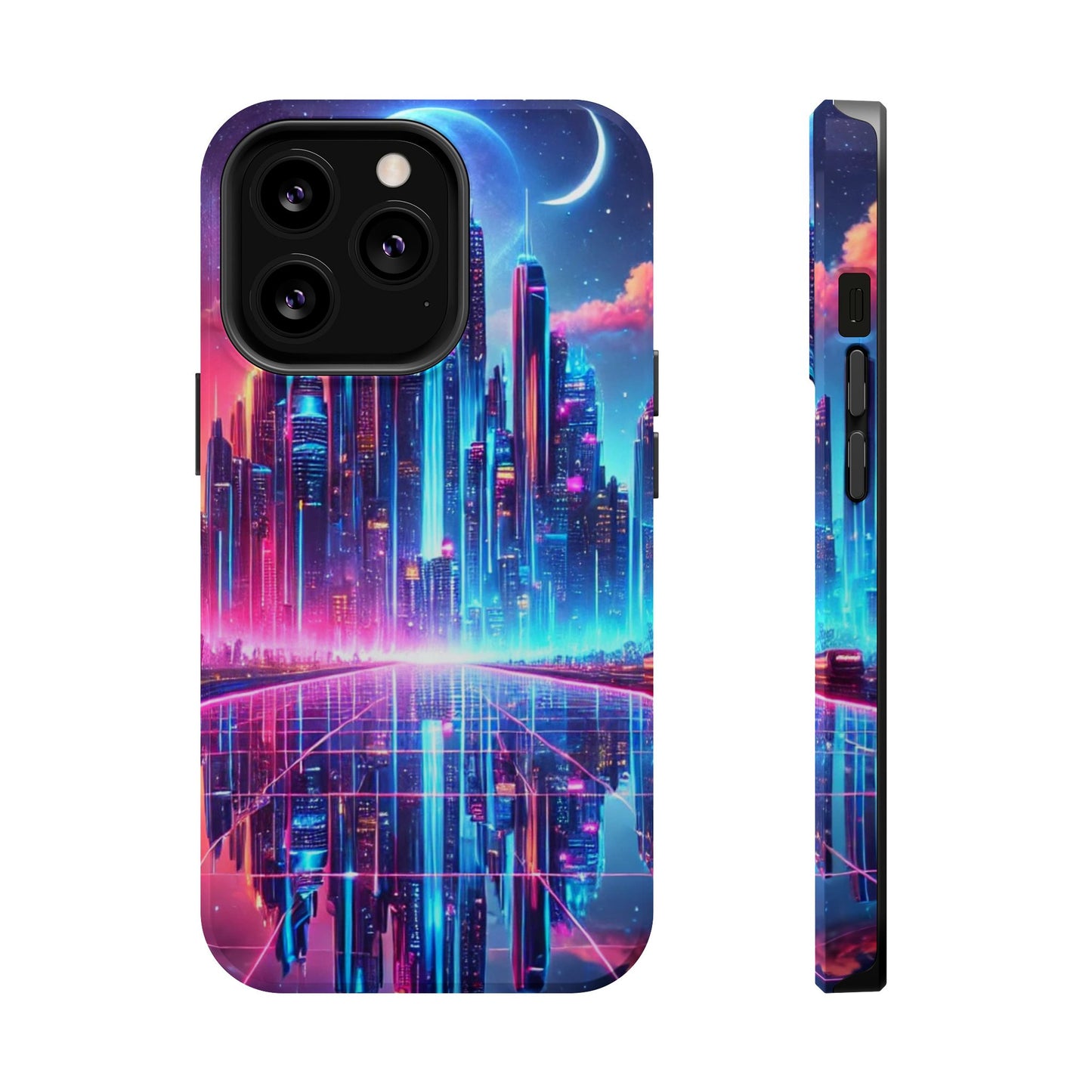 🔥 Neon Cyberpunk Phone Case 🌌 | MagSafe® Ready 📱 iPhone 16 to 13!