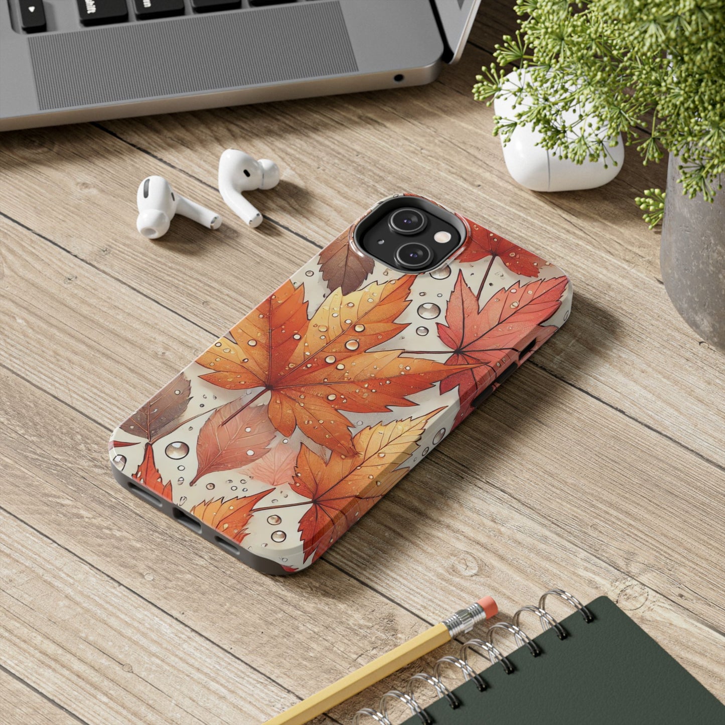 Autumn Leaves iPhone Case 🍁 | Fall-Inspired Design, Shockproof Protection for iPhone 16 to 12 Pro Max 📱