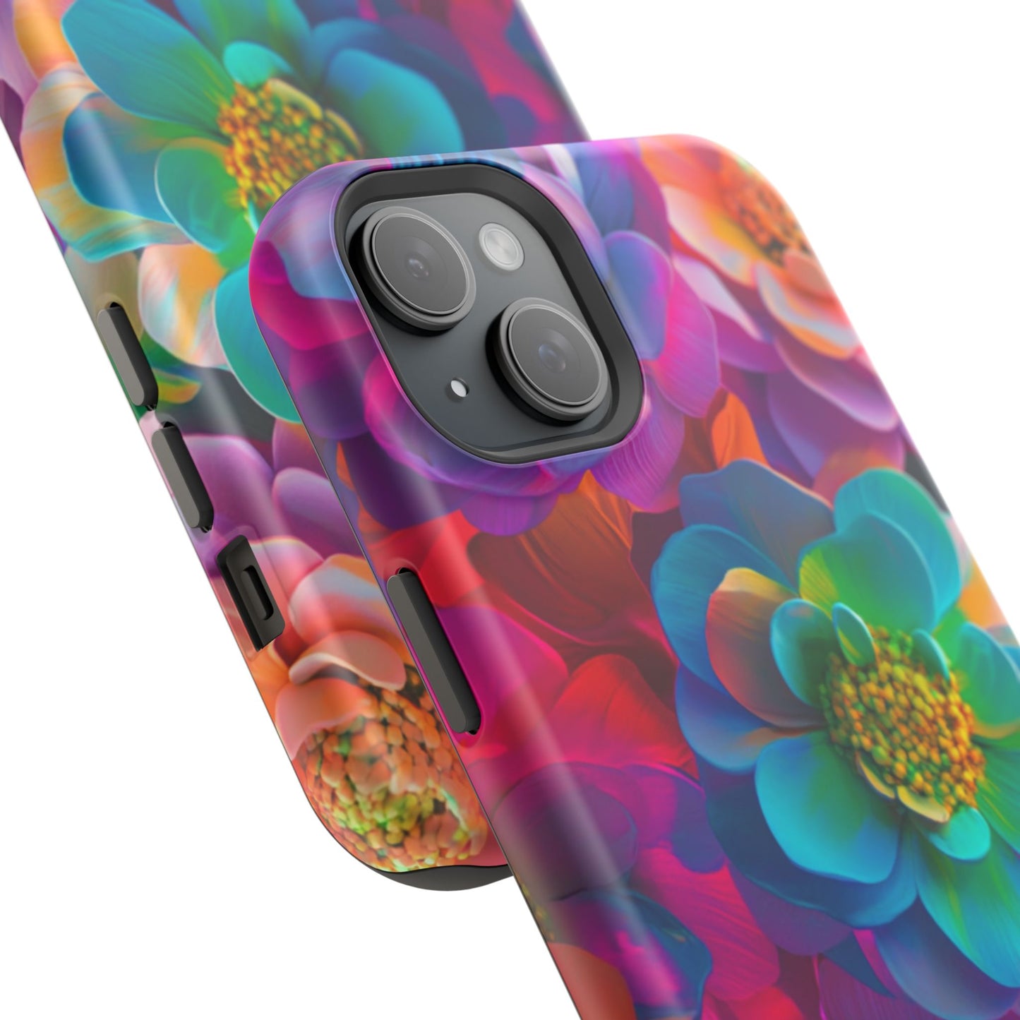 🌺 Vibrant Bloom Phone Case with 3D Neon Florals 🌺