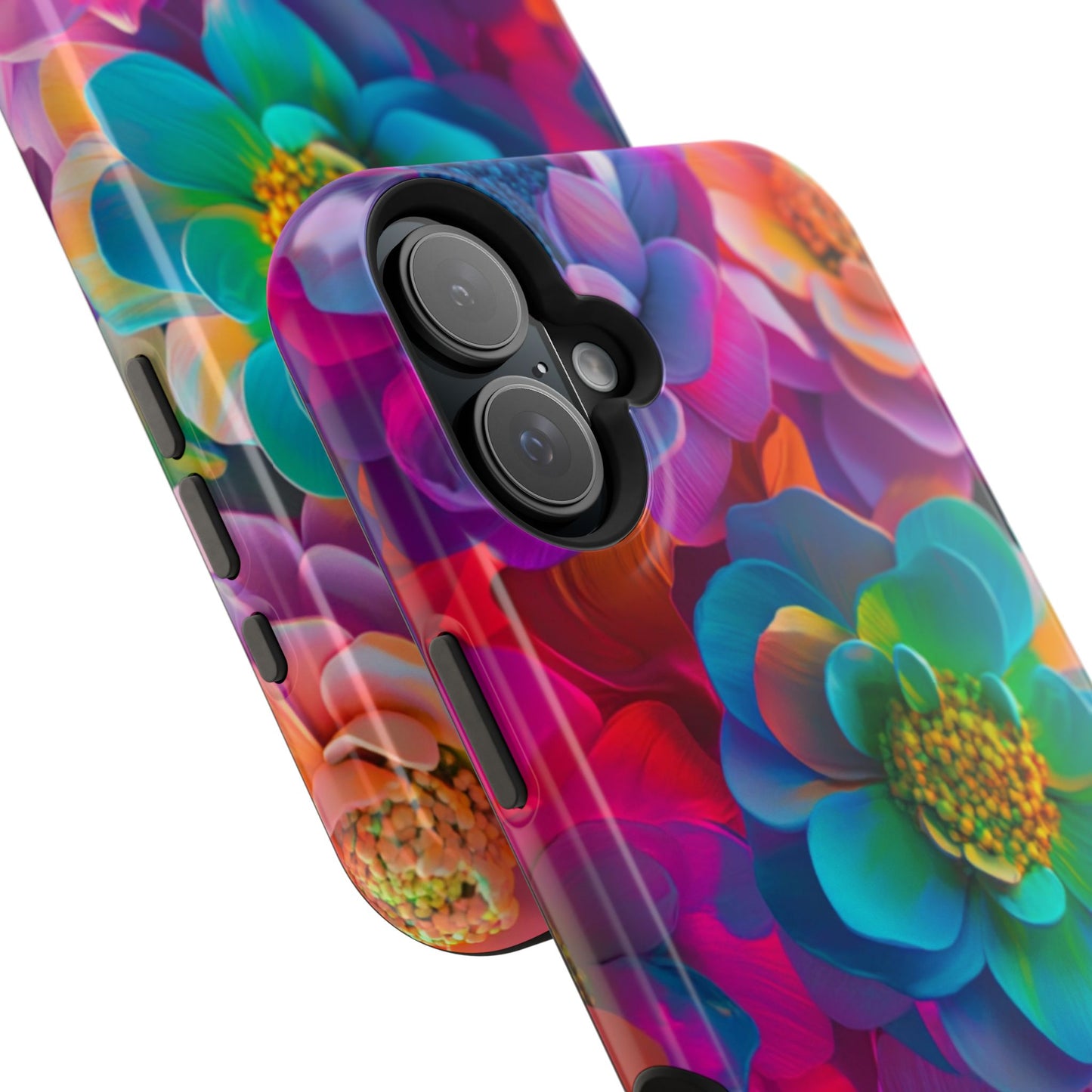 🌺 Vibrant Bloom Phone Case with 3D Neon Florals 🌺