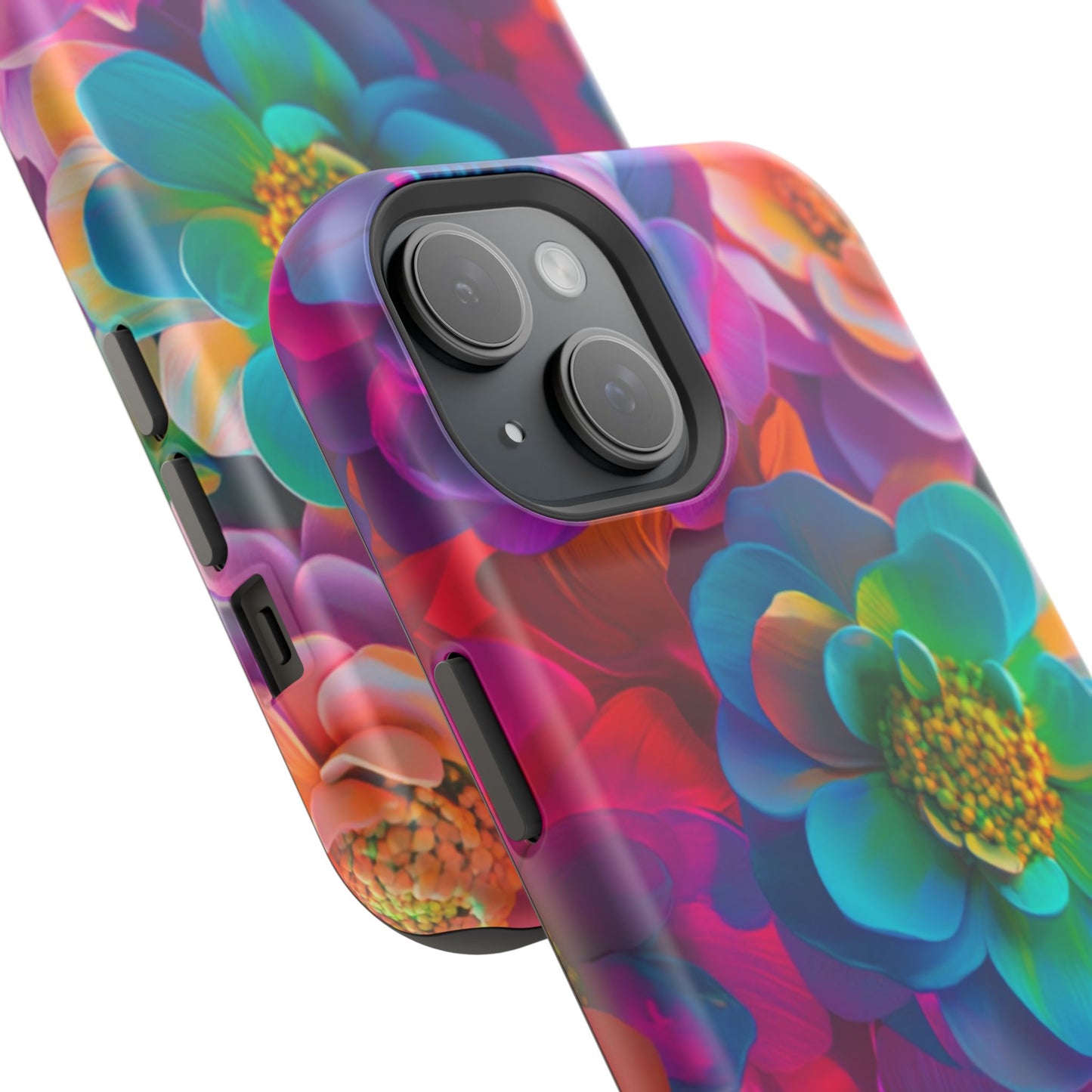 🌺 Vibrant Bloom Phone Case with 3D Neon Florals 🌺