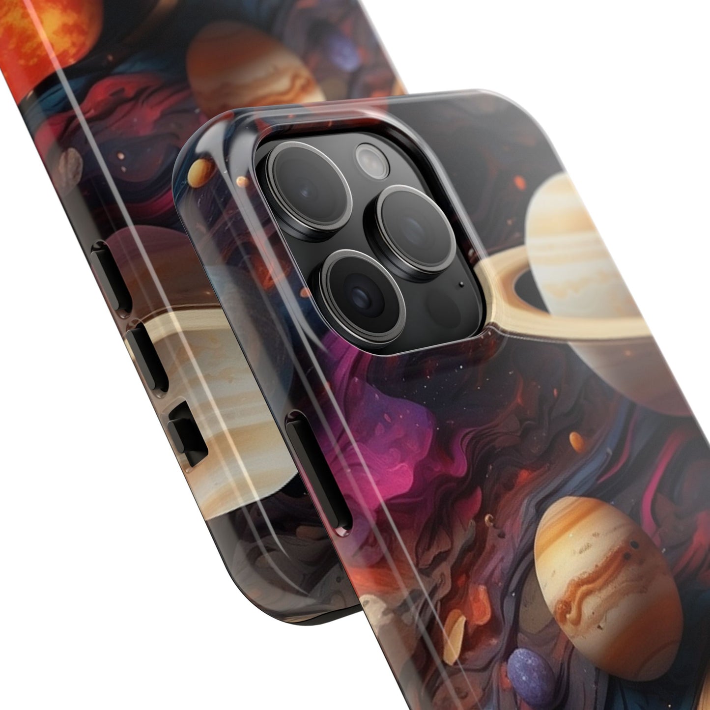 Galaxy Planet iPhone Case 🌌 | Cosmic Design, Shockproof Protection for iPhone 16 to 12 Pro Max