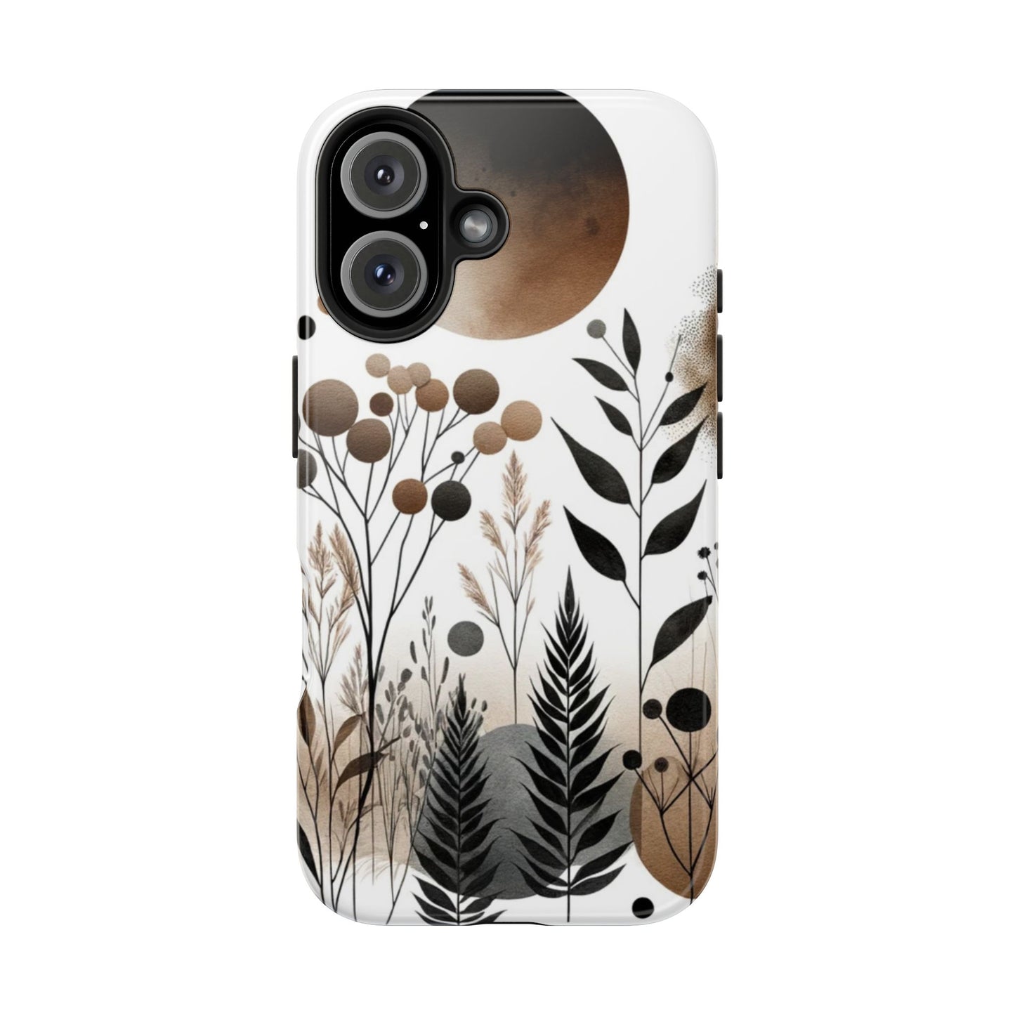 Nature-Inspired iPhone Case 🌿 | Minimalist Watercolor Design, Shockproof Protection for iPhone 16 to 12 Pro Max 📱