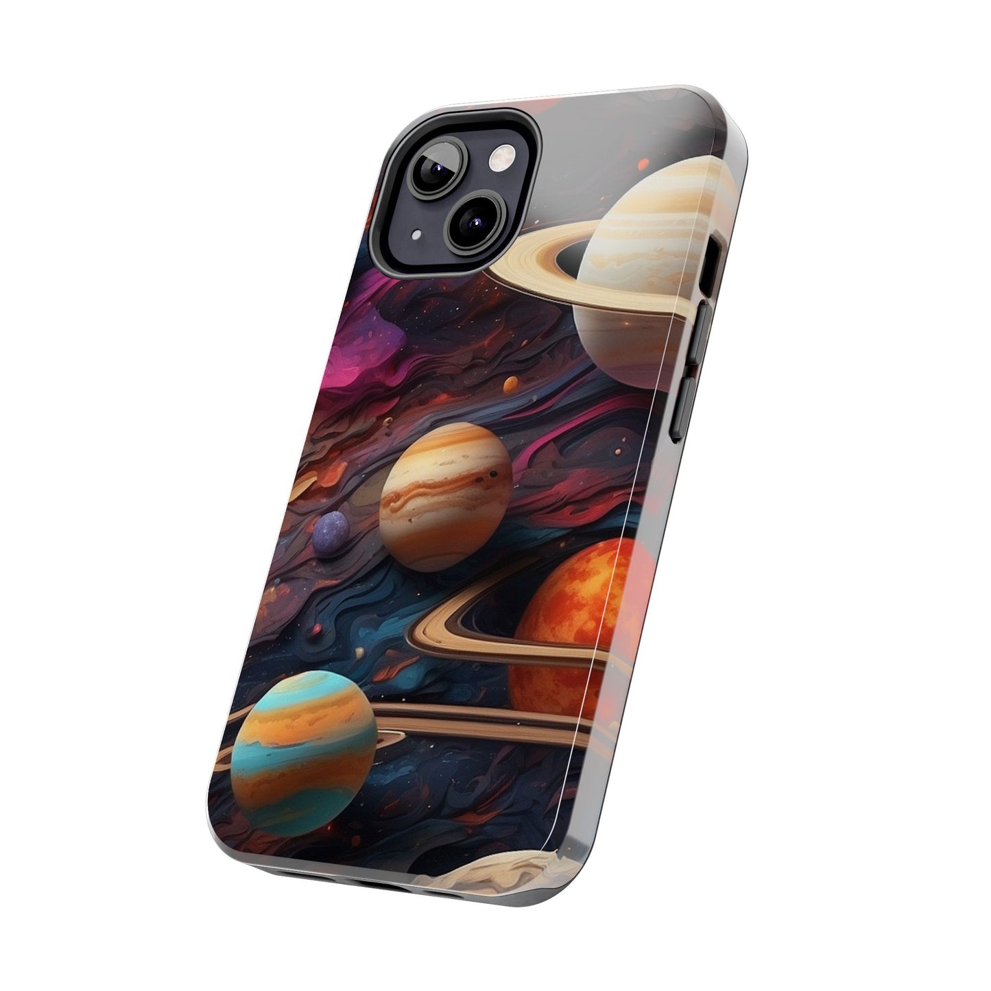 Galaxy Planet iPhone Case 🌌 | Cosmic Design, Shockproof Protection for iPhone 16 to 12 Pro Max