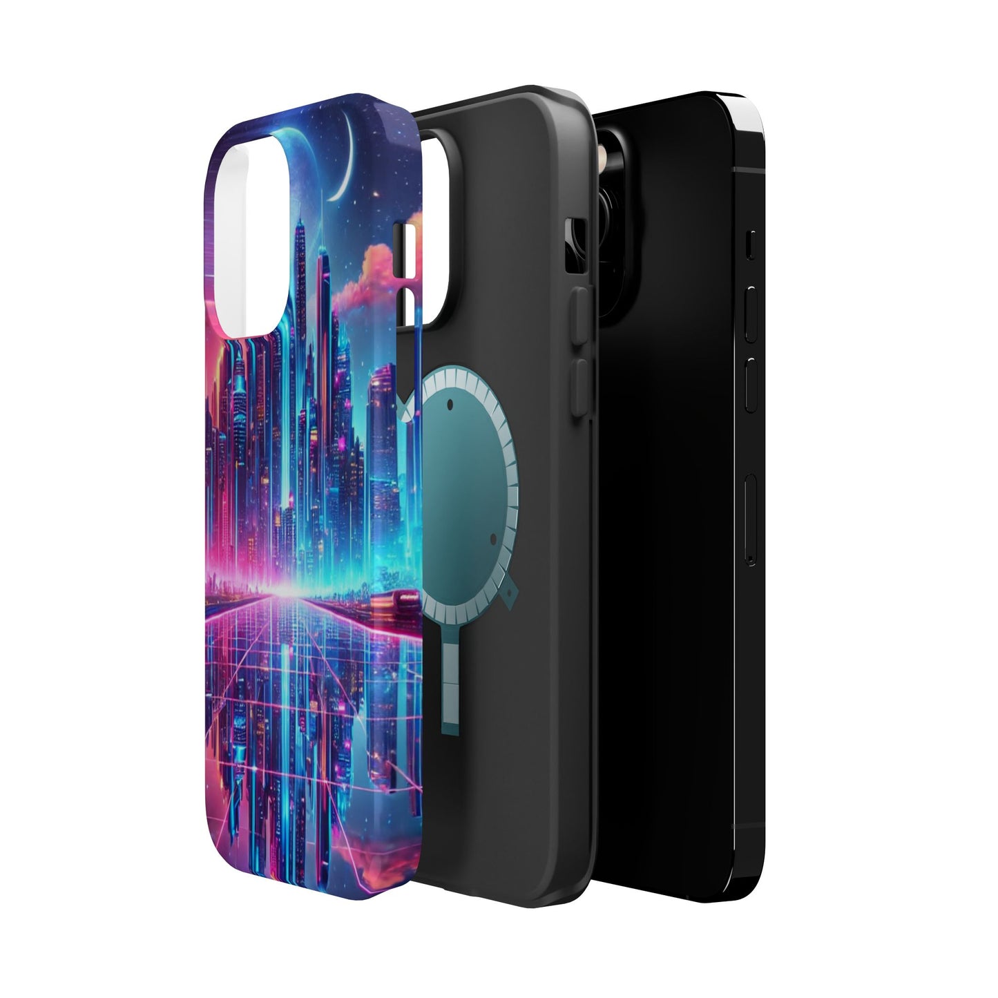 🔥 Neon Cyberpunk Phone Case 🌌 | MagSafe® Ready 📱 iPhone 16 to 13!