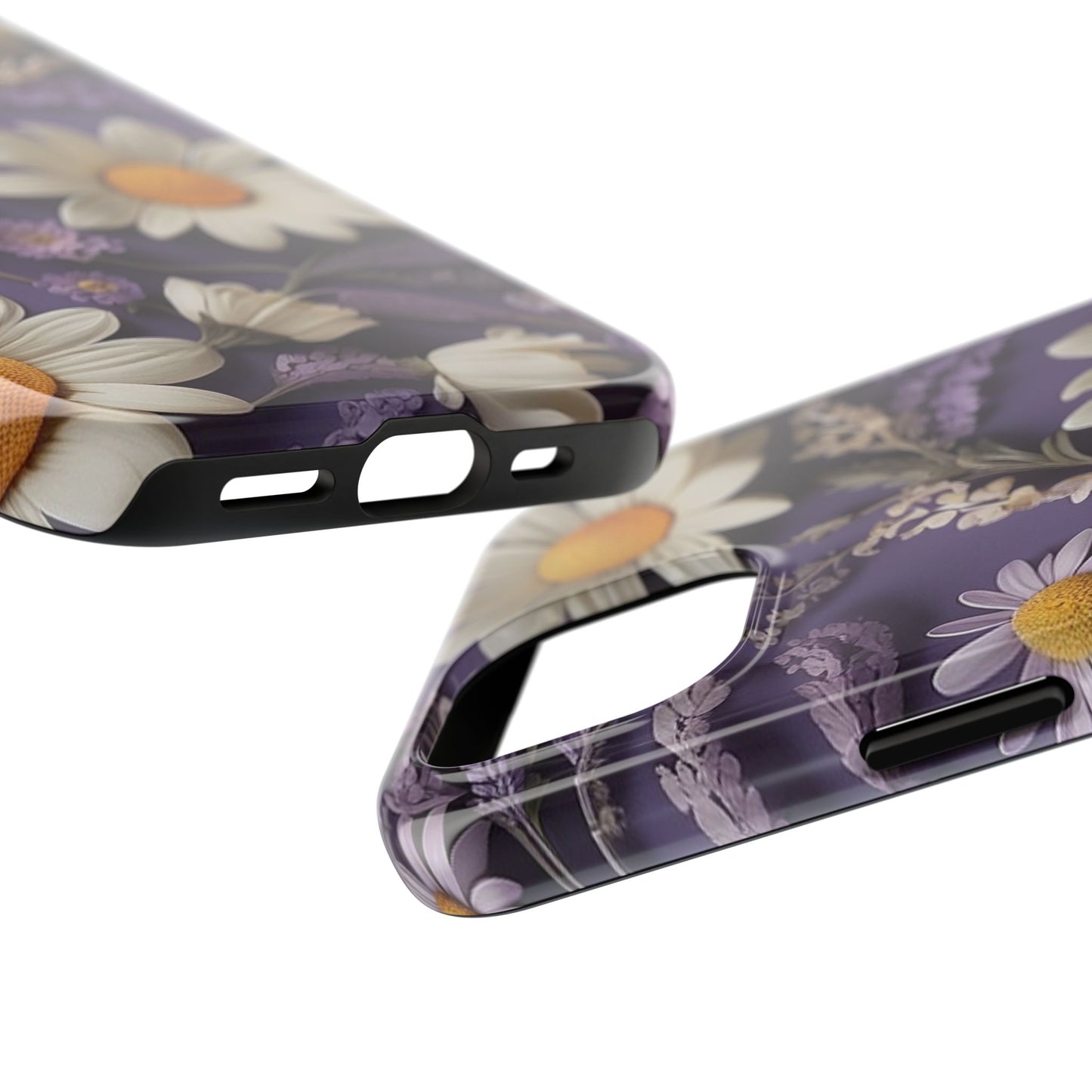 Lavender Daisy iPhone Case 🌼 | Elegant Floral Design, Shockproof Protection for iPhone 16 to 12 Pro Max 📱