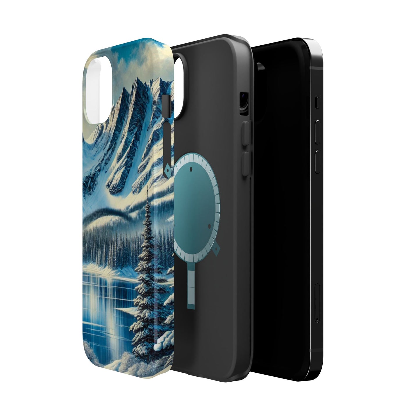 📱 Snowy Mountain Landscape Phone Case – MagSafe® Compatible 🌨️❄️