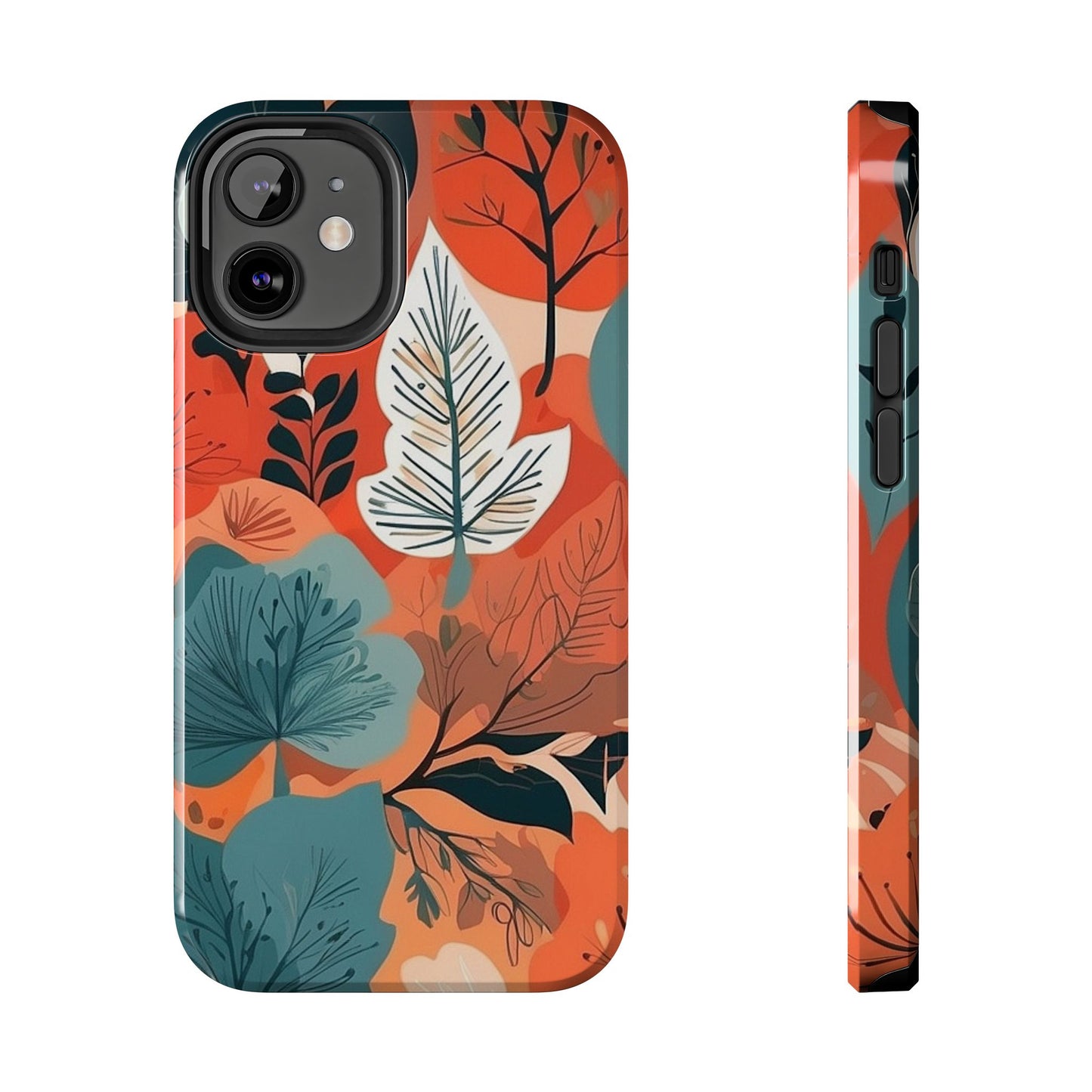 Autumn Leaf iPhone Case 🍁 | Warm Botanical Design, Shockproof Protection for iPhone 16 to 12 Pro Max 📱