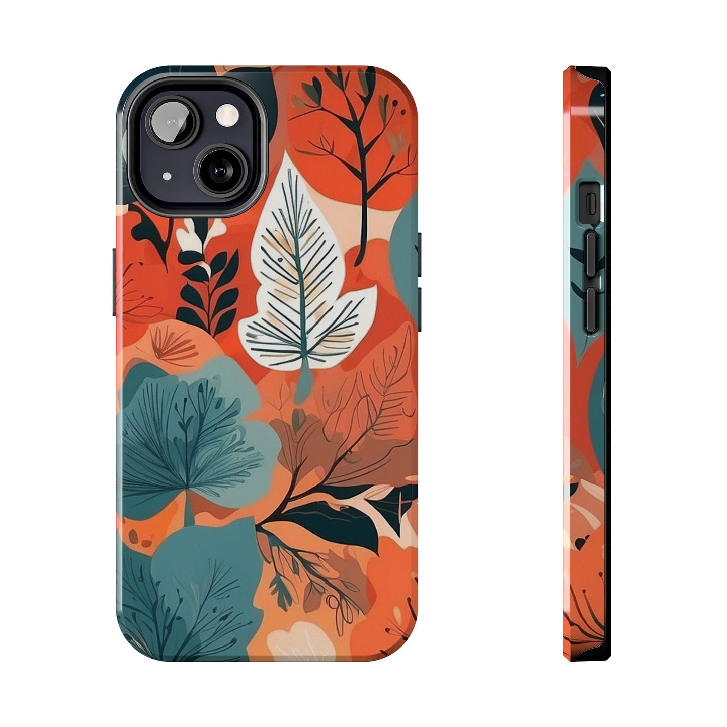 Autumn Leaf iPhone Case 🍁 | Warm Botanical Design, Shockproof Protection for iPhone 16 to 12 Pro Max 📱