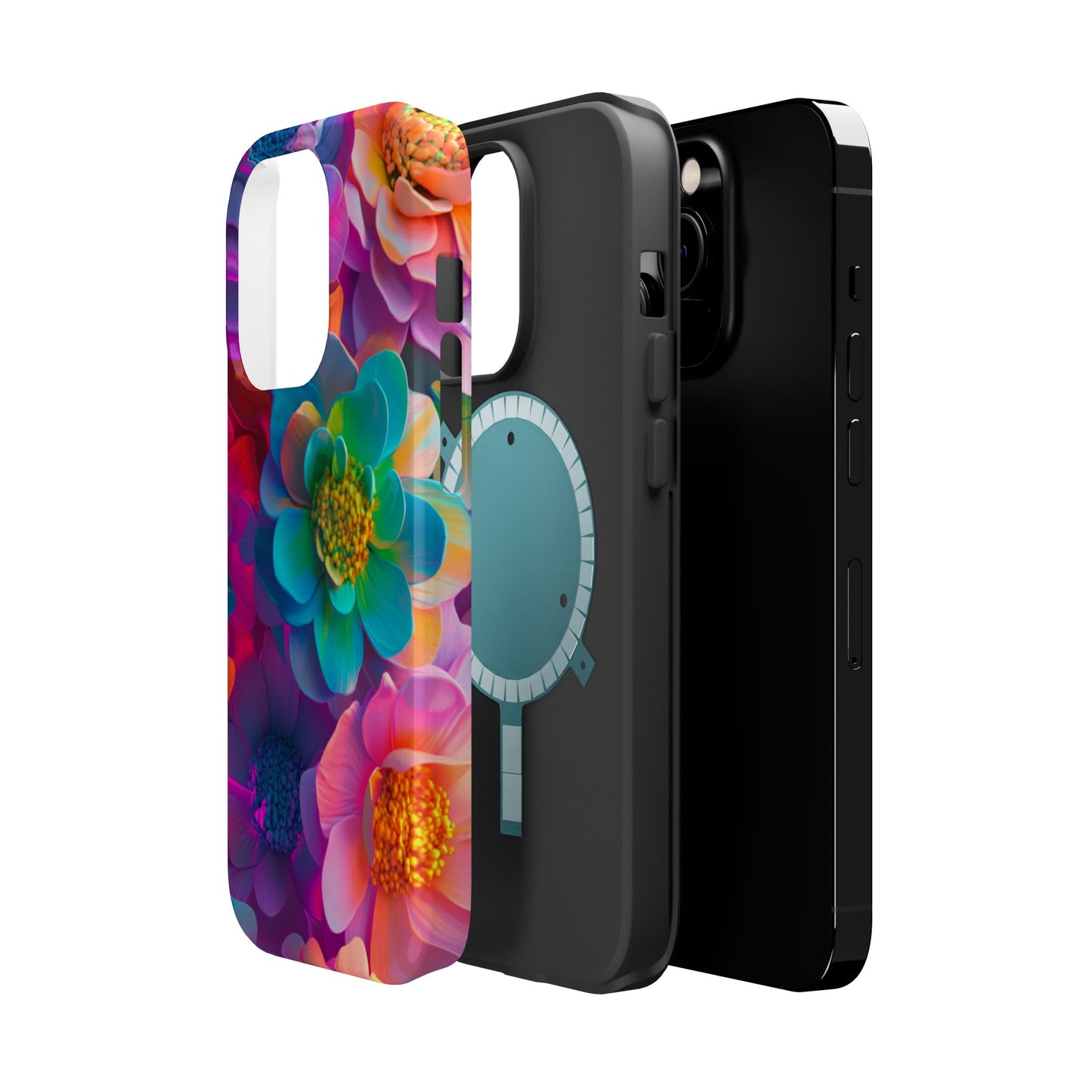 🌺 Vibrant Bloom Phone Case with 3D Neon Florals 🌺