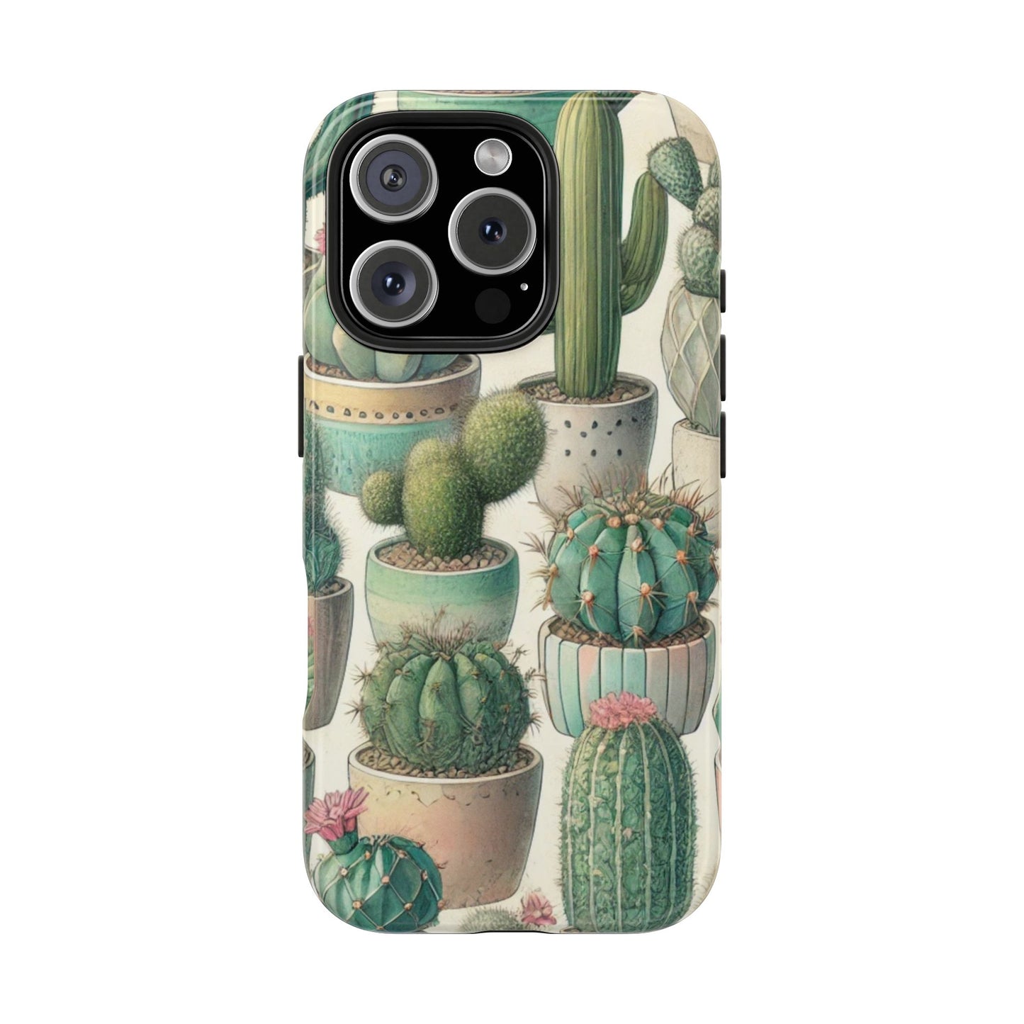 Cactus iPhone Case 🌵 Stylish Glossy Finish, Shockproof Protection for iPhone 16 to 12 Pro Max 📱