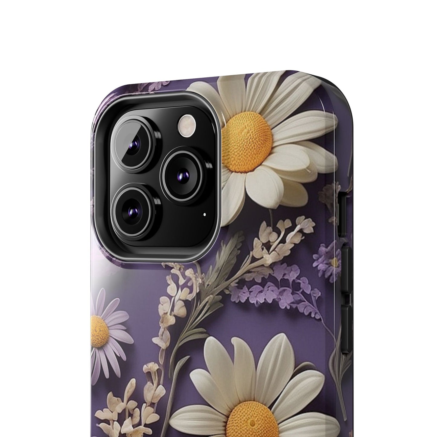 Lavender Daisy iPhone Case 🌼 | Elegant Floral Design, Shockproof Protection for iPhone 16 to 12 Pro Max 📱