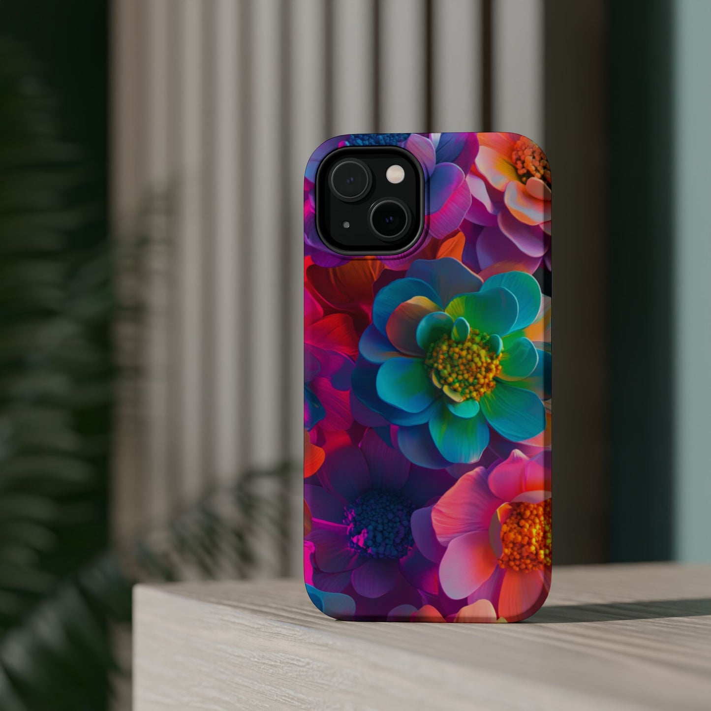 🌺 Vibrant Bloom Phone Case with 3D Neon Florals 🌺