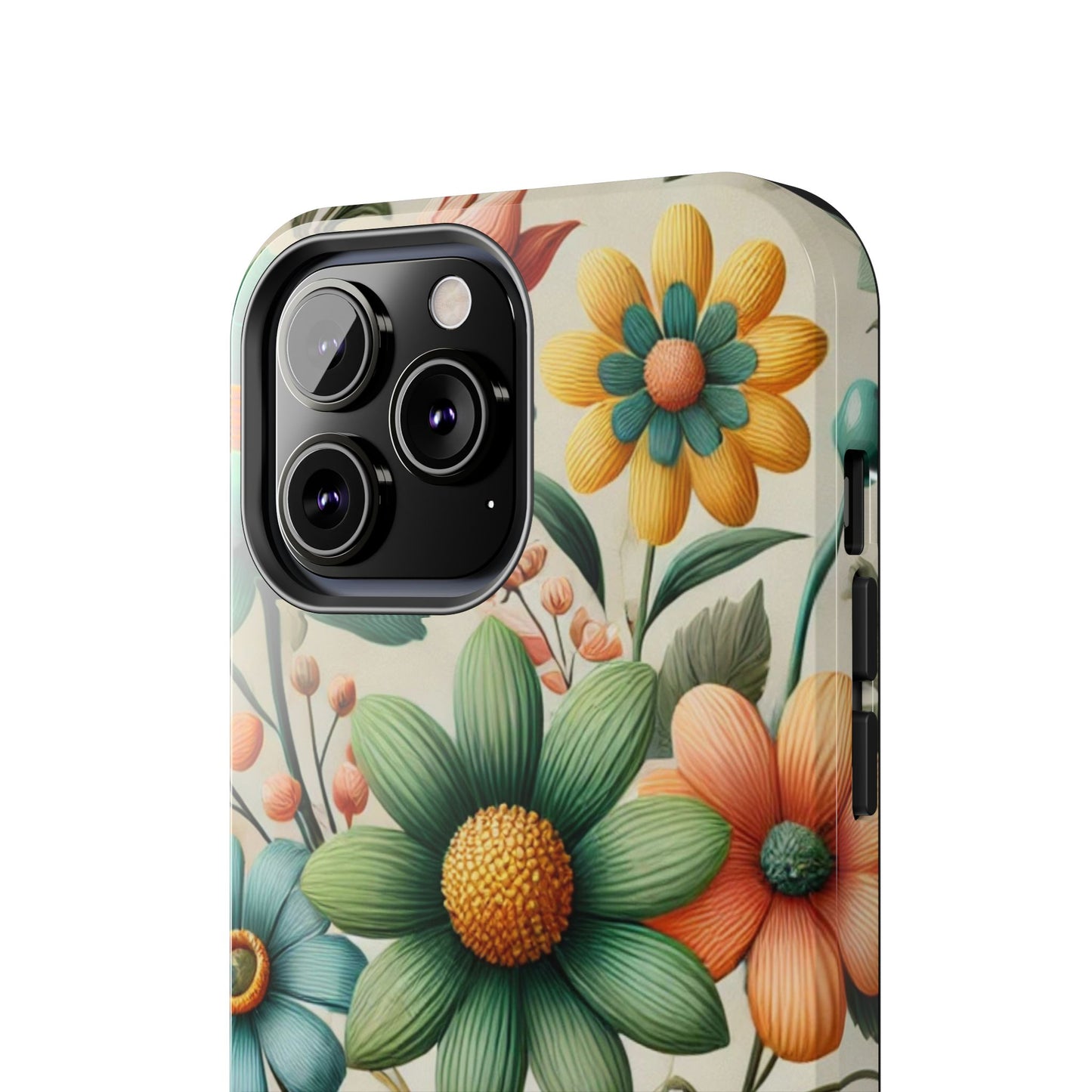 Floral iPhone Case 🌸 | Elegant Glossy Finish, Shockproof Protection for iPhone 16 to 12 Pro Max 📱