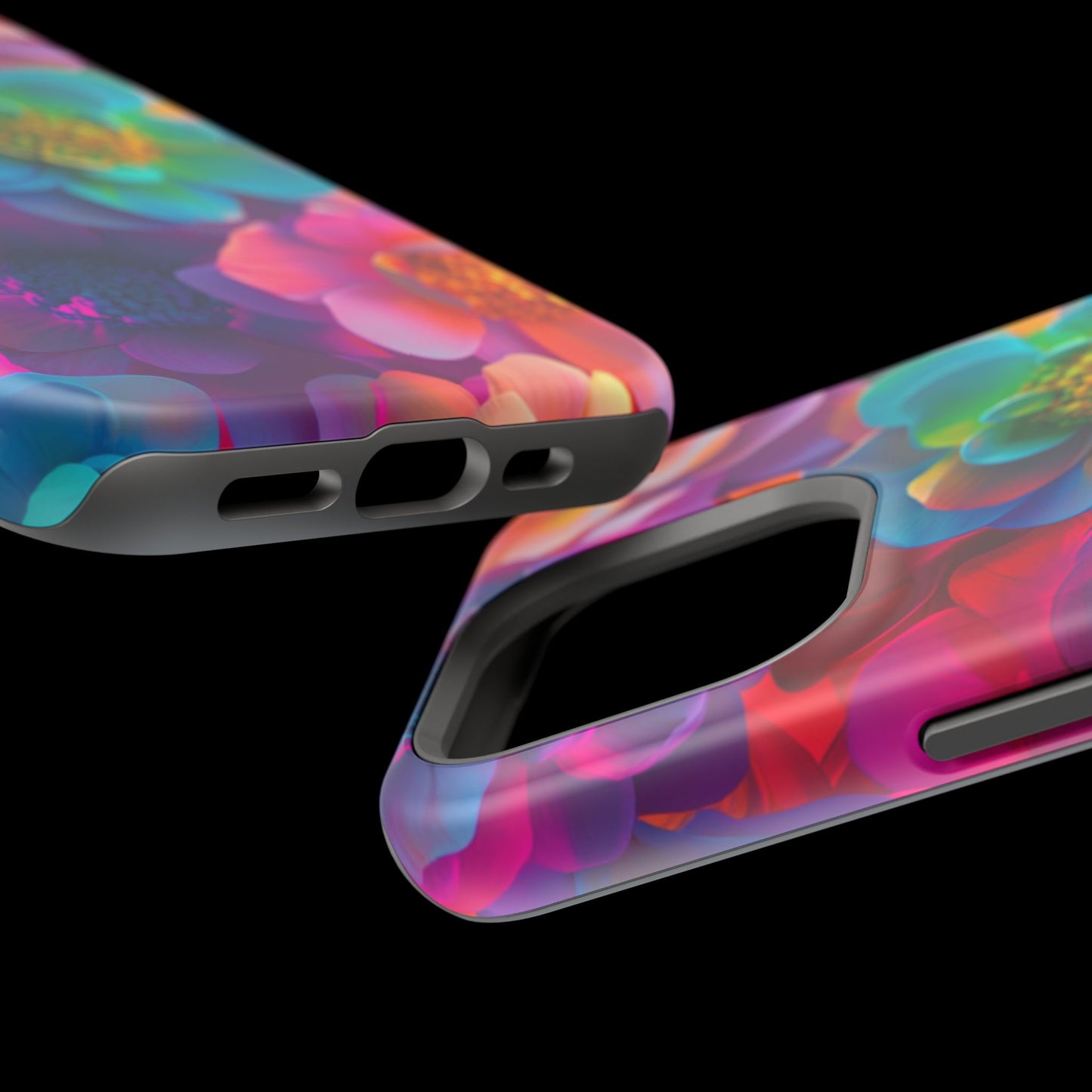 🌺 Vibrant Bloom Phone Case with 3D Neon Florals 🌺