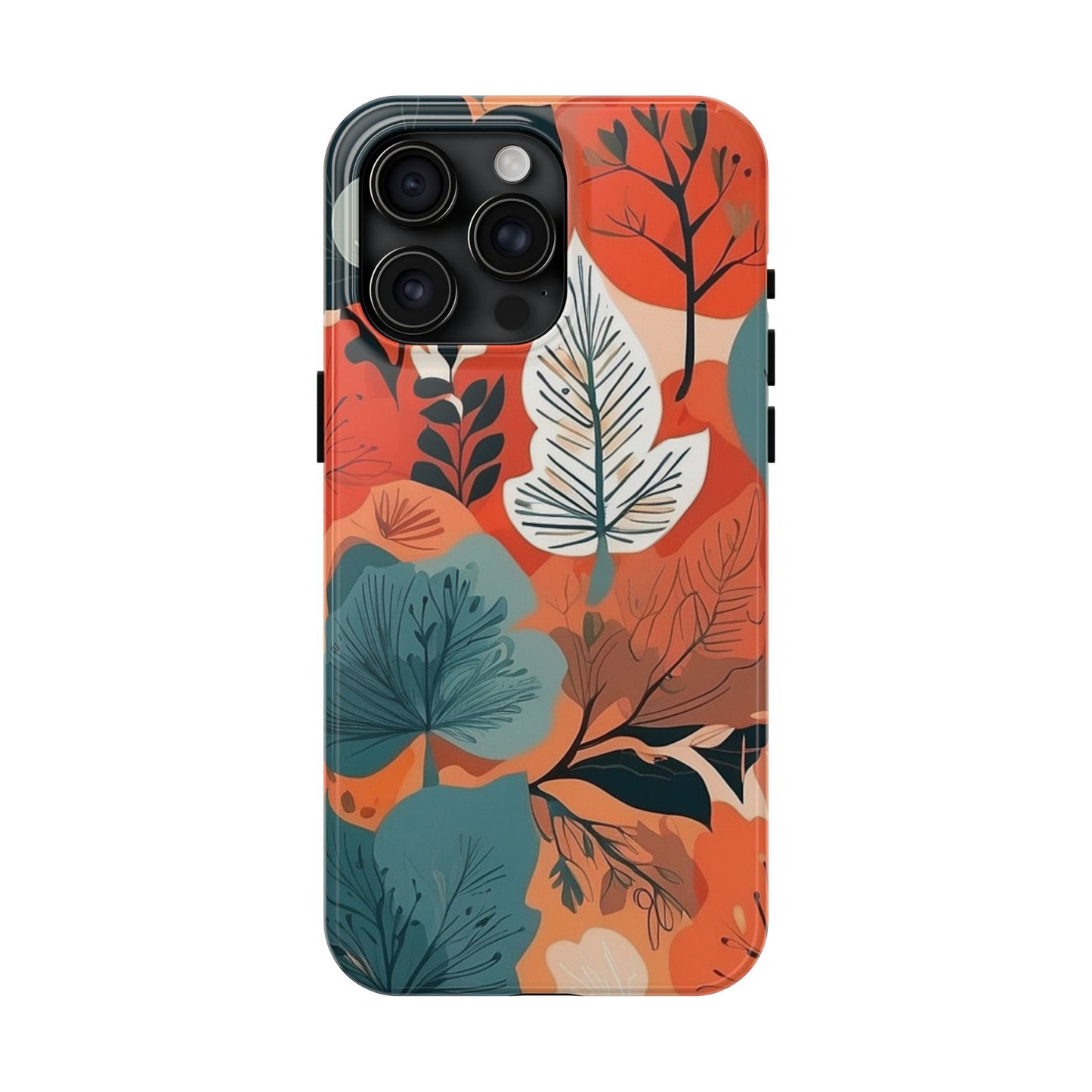 Autumn Leaf iPhone Case 🍁 | Warm Botanical Design, Shockproof Protection for iPhone 16 to 12 Pro Max 📱