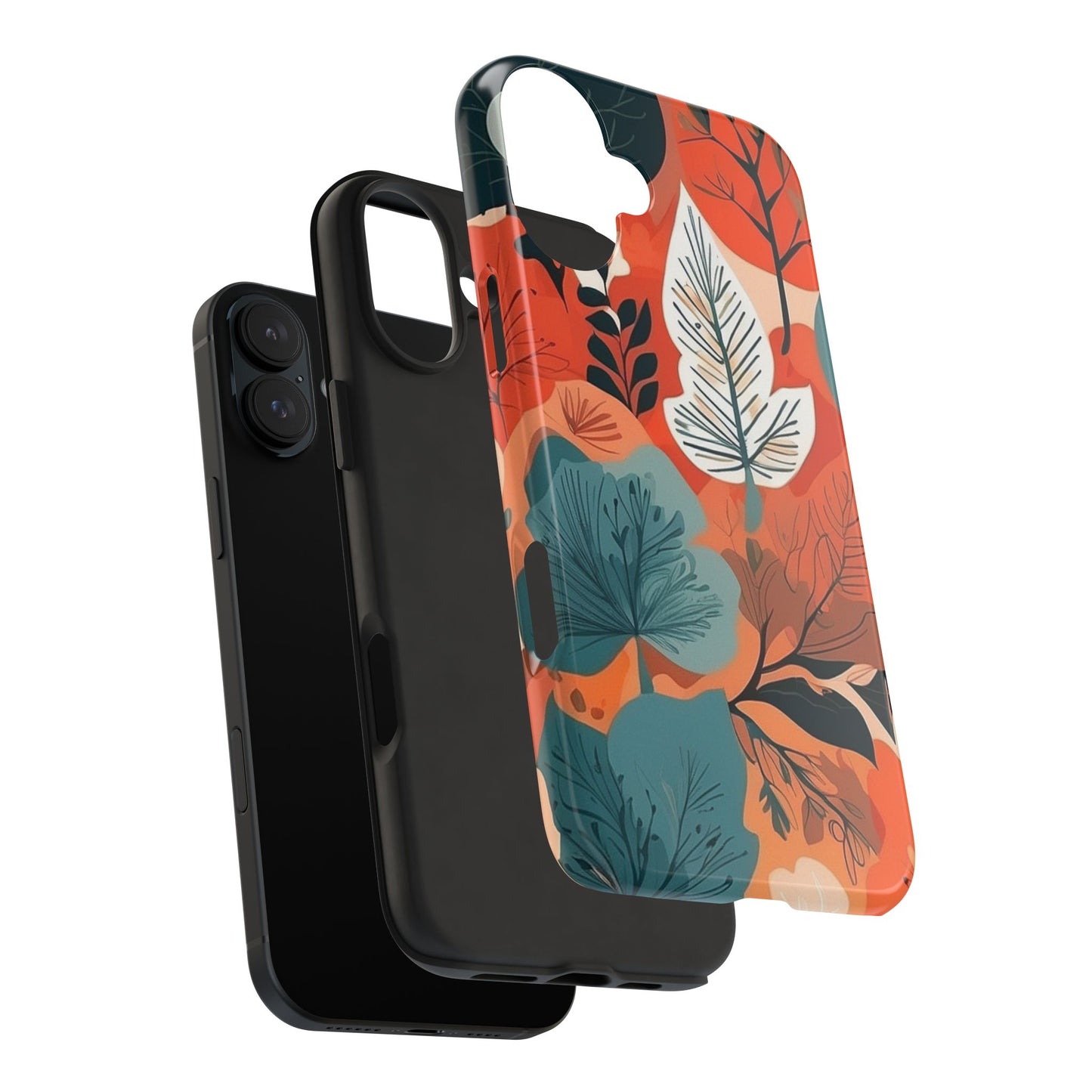 Autumn Leaf iPhone Case 🍁 | Warm Botanical Design, Shockproof Protection for iPhone 16 to 12 Pro Max 📱