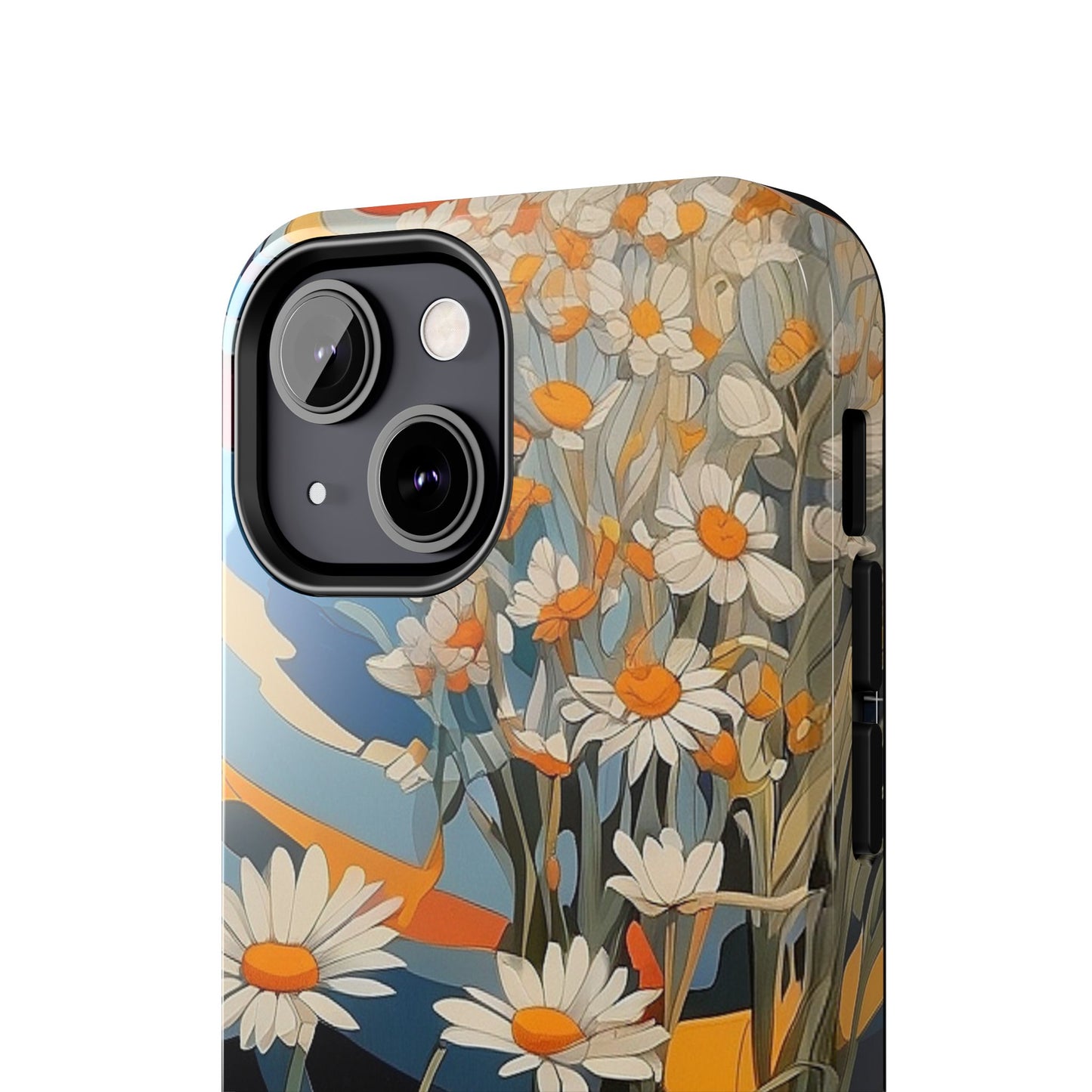 Floral Daisy iPhone Case 🌼 | Retro Botanical Design, Shockproof Protection for iPhone 16 to 12 Pro Max 📱