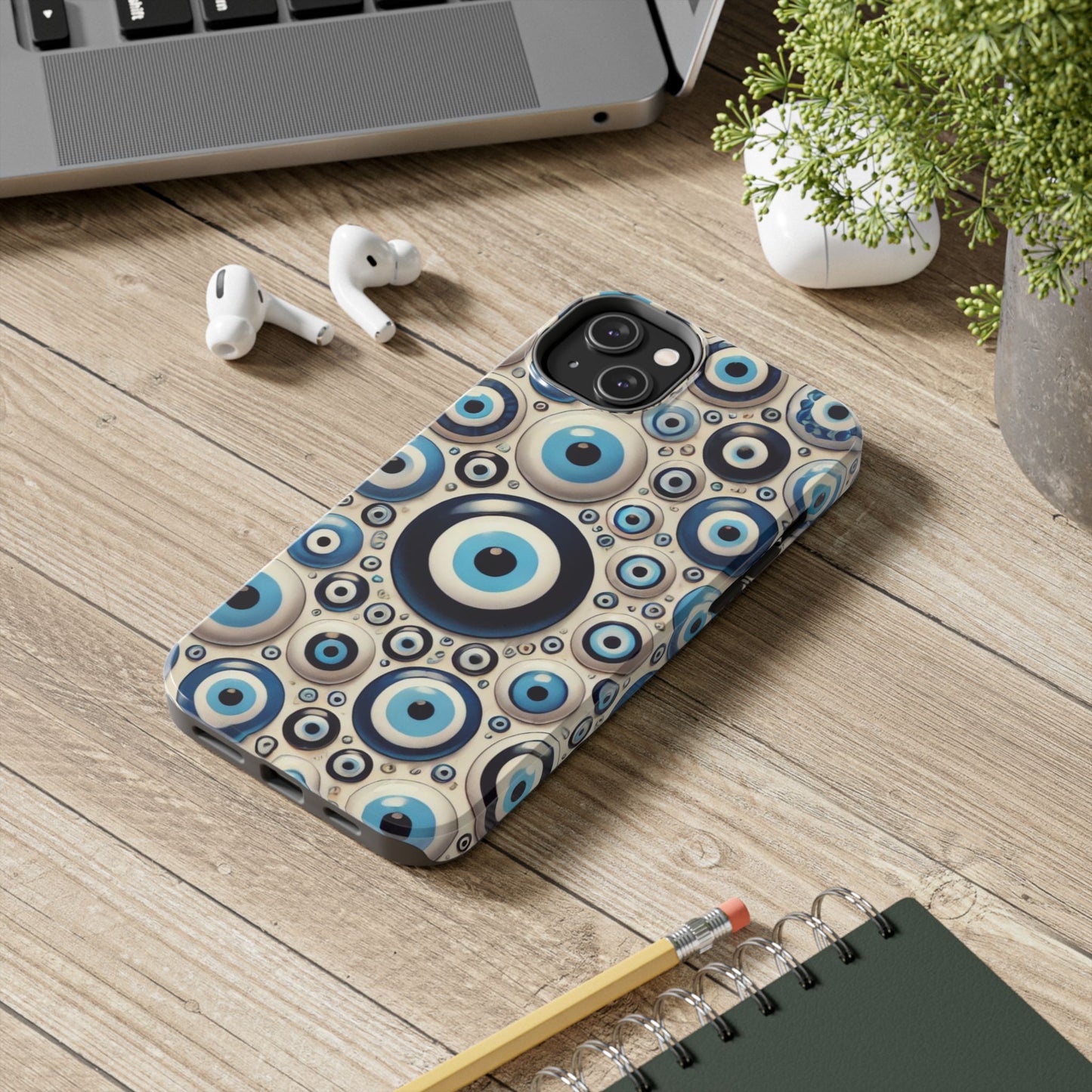 Evil Eye iPhone Case 🧿 | Protective and Stylish Design, Shockproof for iPhone 16 to 12 Pro Max 📱