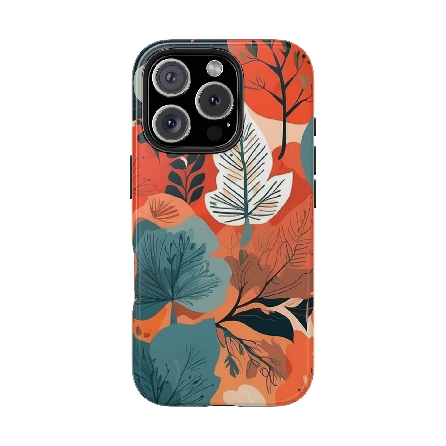 Autumn Leaf iPhone Case 🍁 | Warm Botanical Design, Shockproof Protection for iPhone 16 to 12 Pro Max 📱