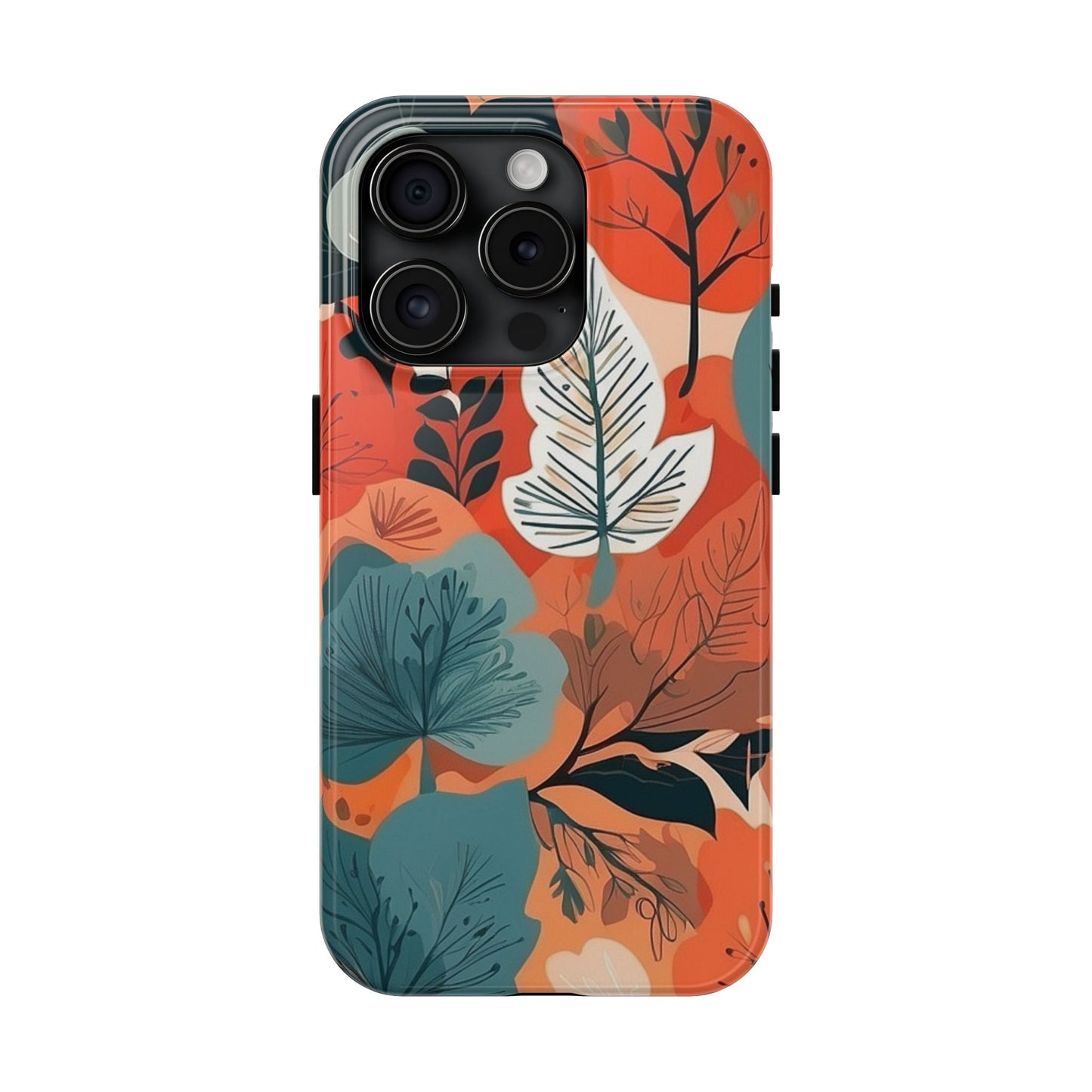 Autumn Leaf iPhone Case 🍁 | Warm Botanical Design, Shockproof Protection for iPhone 16 to 12 Pro Max 📱