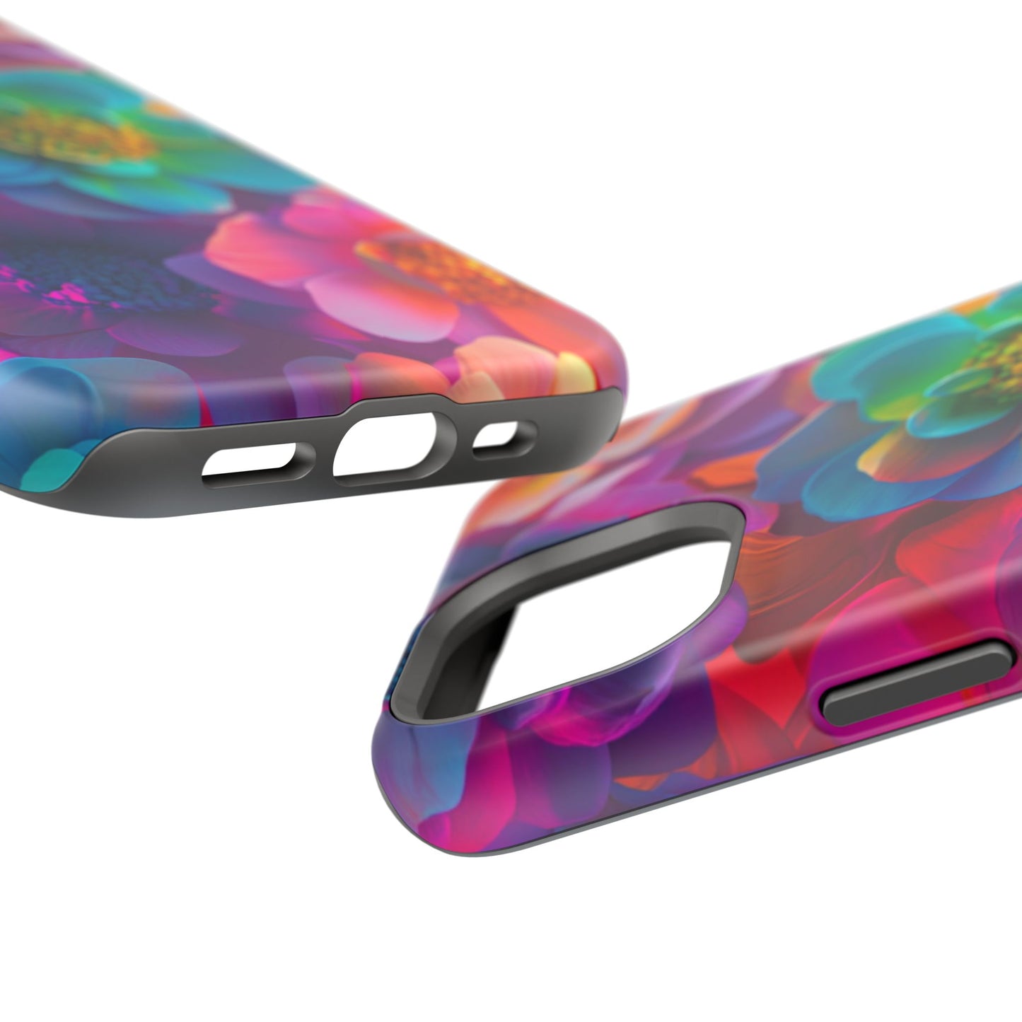 🌺 Vibrant Bloom Phone Case with 3D Neon Florals 🌺