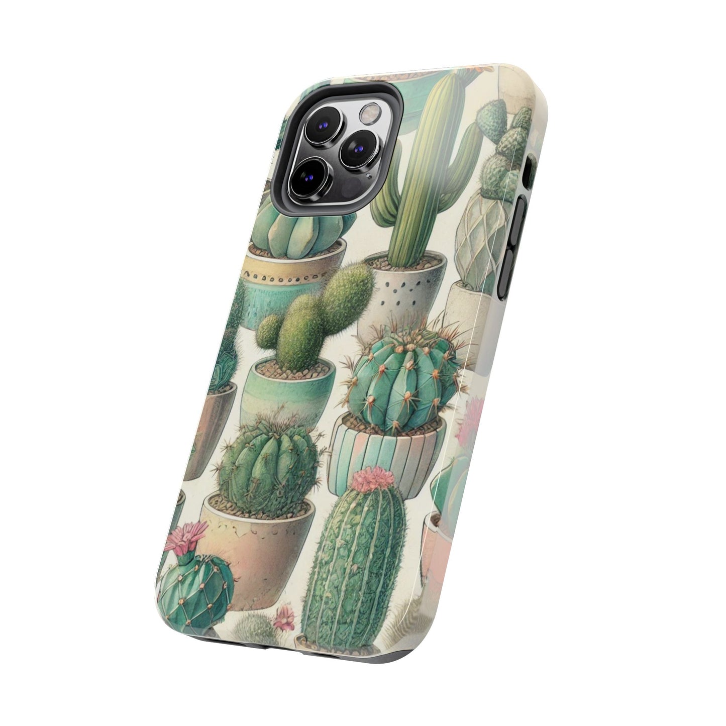 Cactus iPhone Case 🌵 Stylish Glossy Finish, Shockproof Protection for iPhone 16 to 12 Pro Max 📱