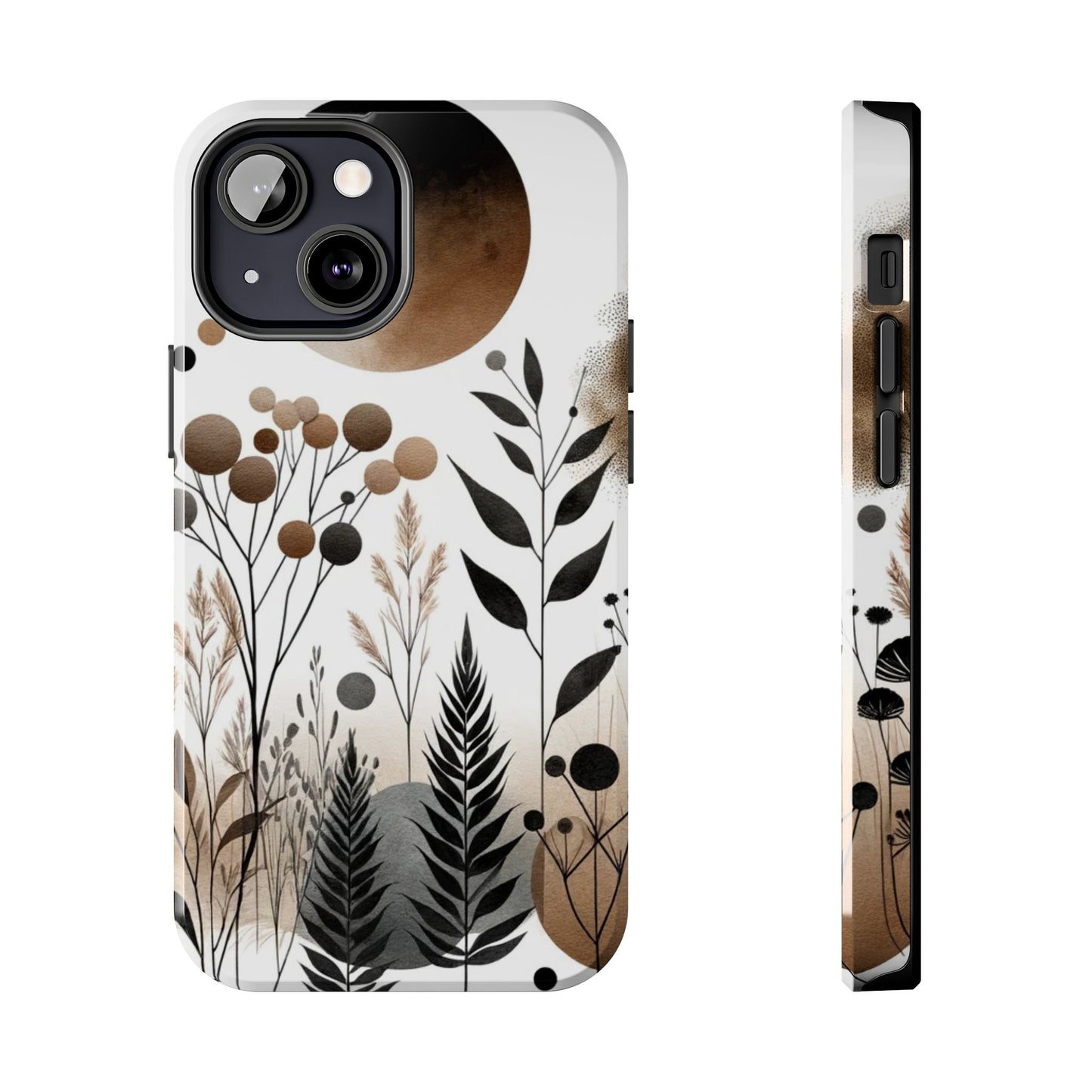 Nature-Inspired iPhone Case 🌿 | Minimalist Watercolor Design, Shockproof Protection for iPhone 16 to 12 Pro Max 📱