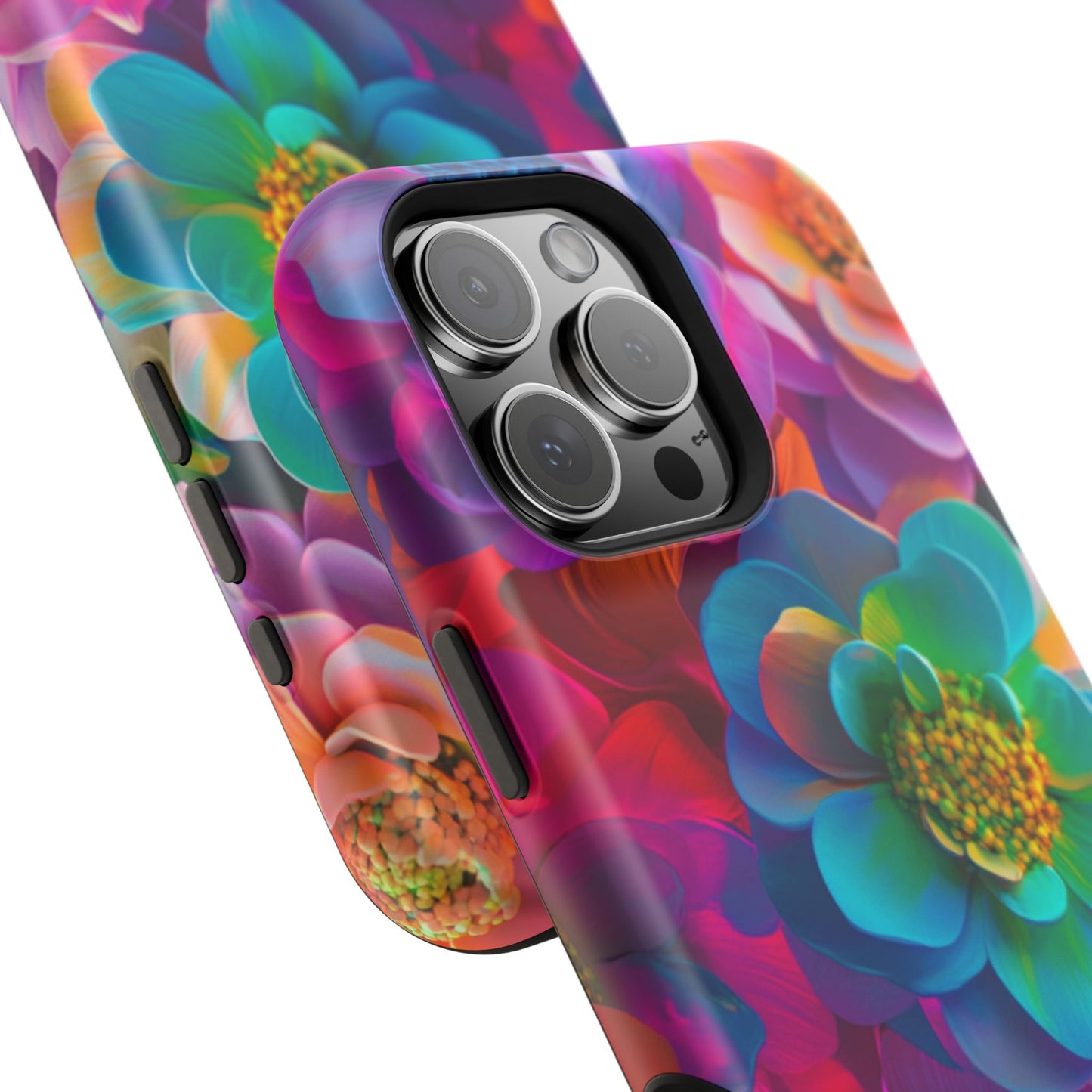 🌺 Vibrant Bloom Phone Case with 3D Neon Florals 🌺