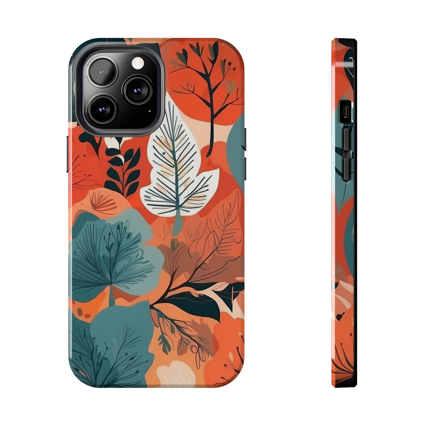 Autumn Leaf iPhone Case 🍁 | Warm Botanical Design, Shockproof Protection for iPhone 16 to 12 Pro Max 📱