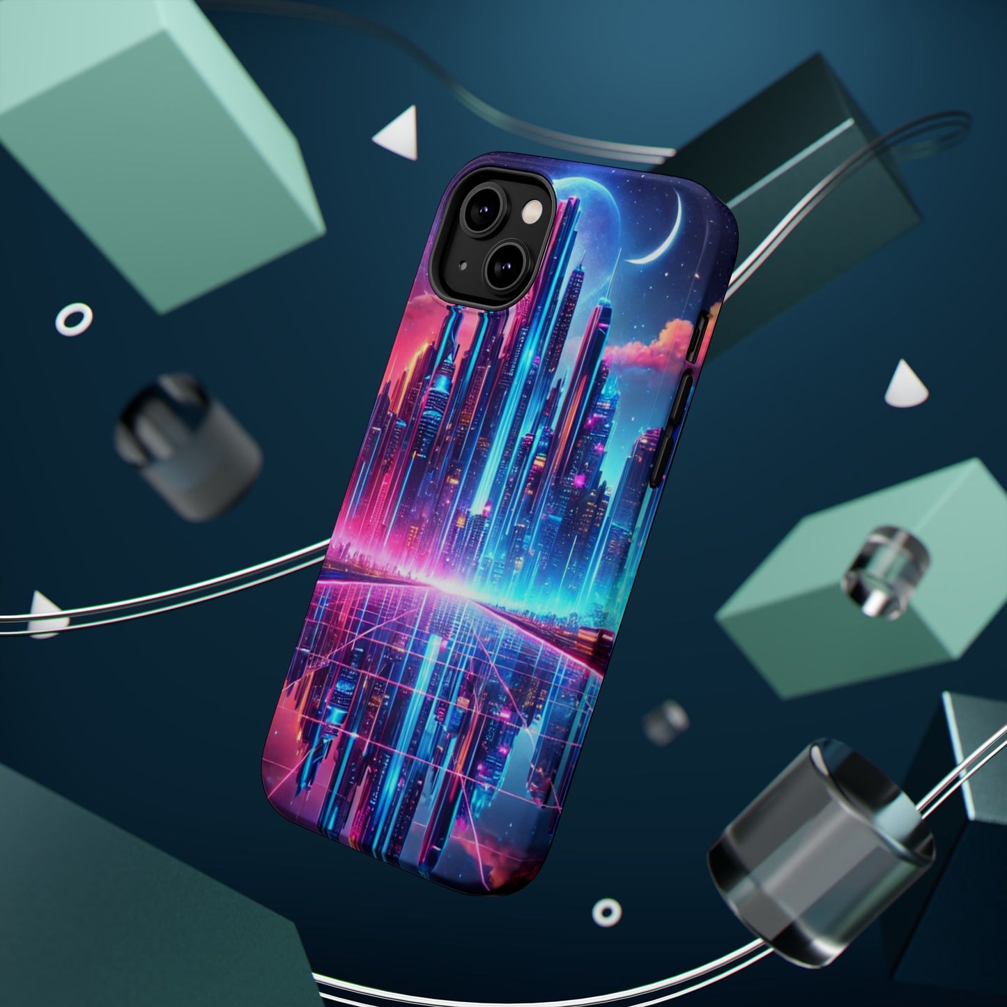 🔥 Neon Cyberpunk Phone Case 🌌 | MagSafe® Ready 📱 iPhone 16 to 13!