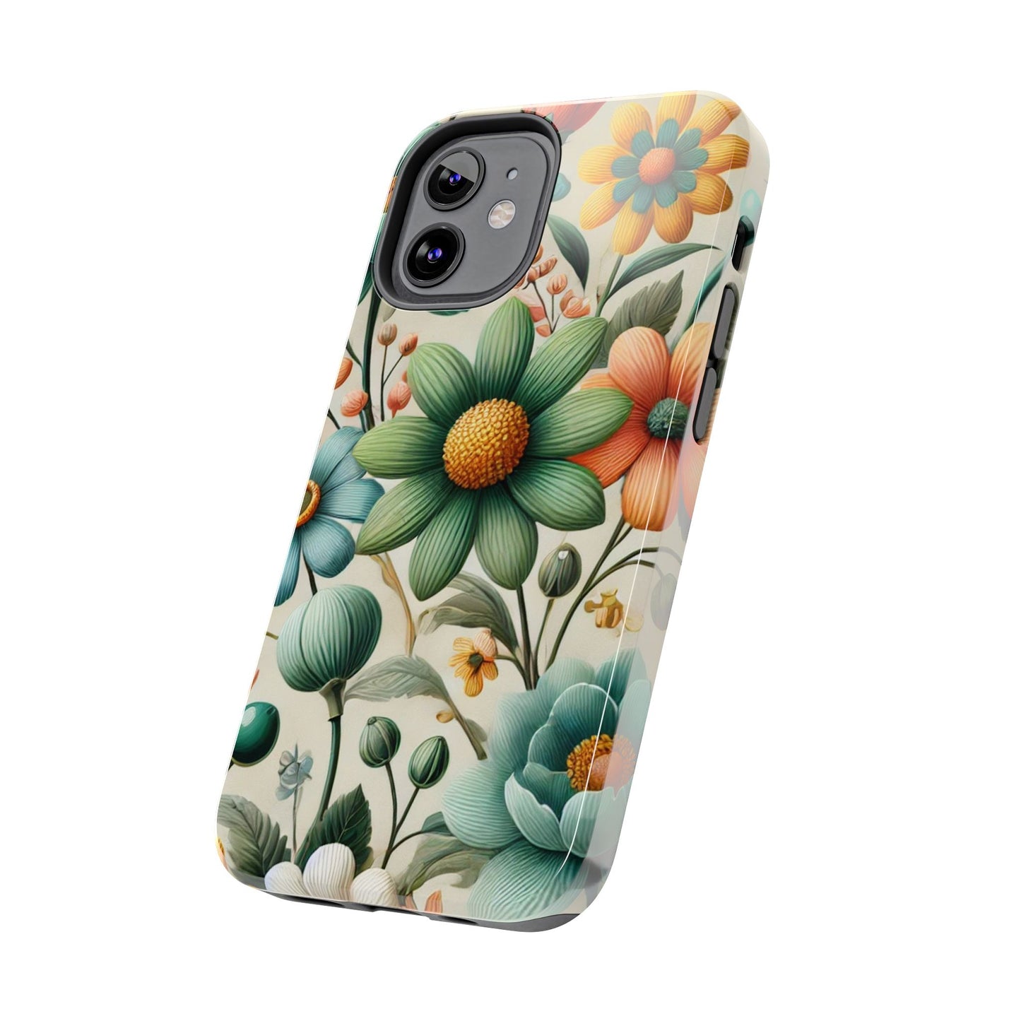 Floral iPhone Case 🌸 | Elegant Glossy Finish, Shockproof Protection for iPhone 16 to 12 Pro Max 📱