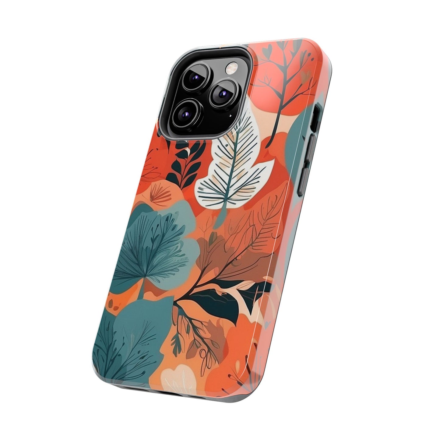 Autumn Leaf iPhone Case 🍁 | Warm Botanical Design, Shockproof Protection for iPhone 16 to 12 Pro Max 📱