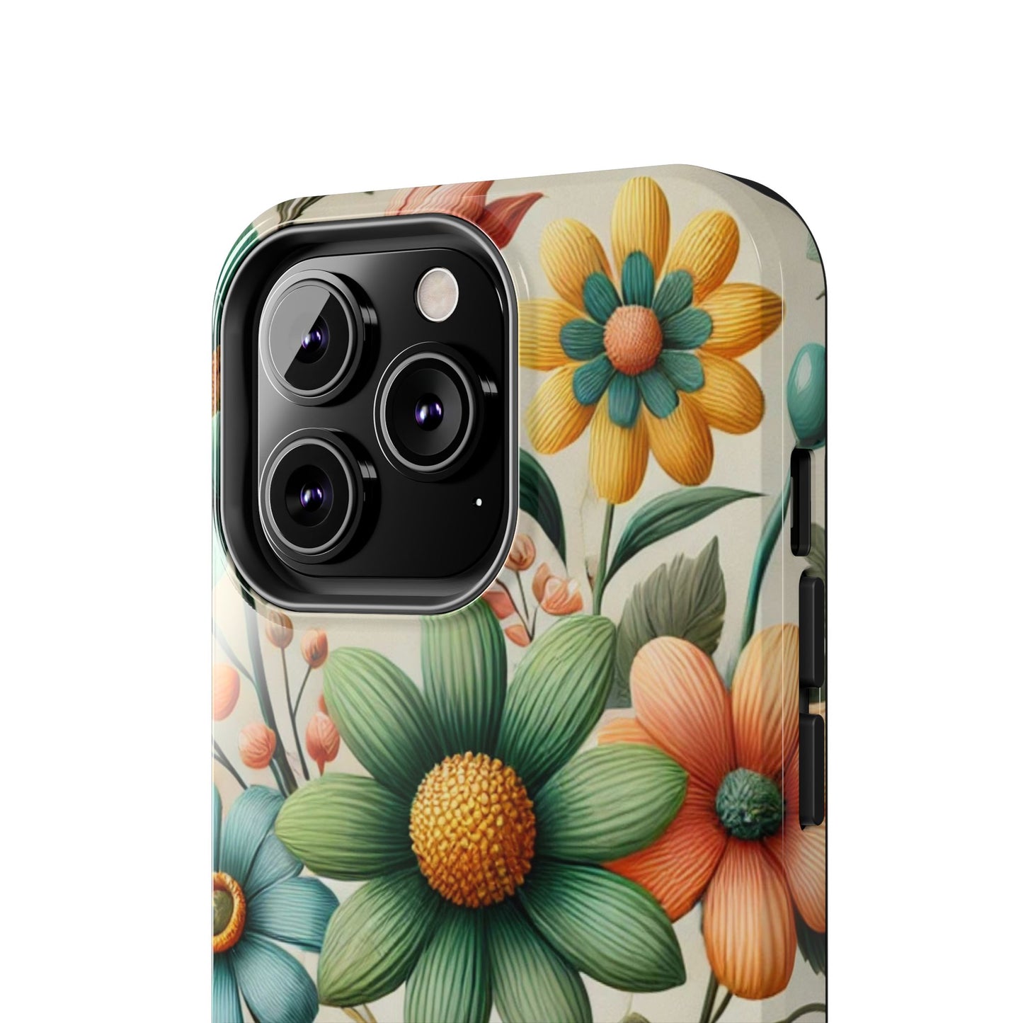 Floral iPhone Case 🌸 | Elegant Glossy Finish, Shockproof Protection for iPhone 16 to 12 Pro Max 📱