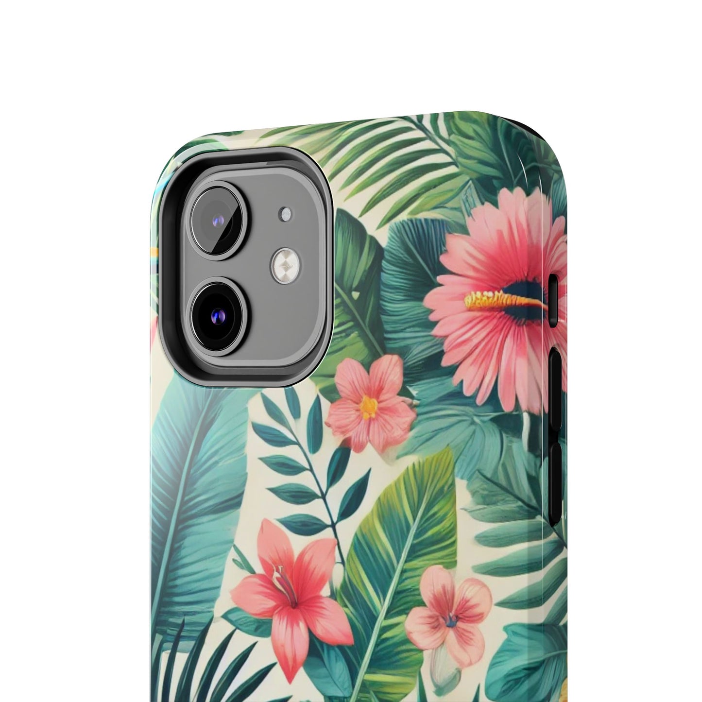 Tropical Paradise iPhone Case 🌺 | Vibrant Jungle Design, Shockproof Protection for iPhone 16 to 12 Pro Max