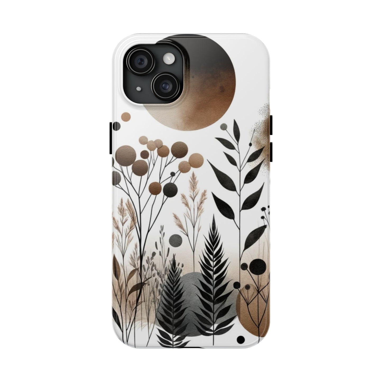 Nature-Inspired iPhone Case 🌿 | Minimalist Watercolor Design, Shockproof Protection for iPhone 16 to 12 Pro Max 📱