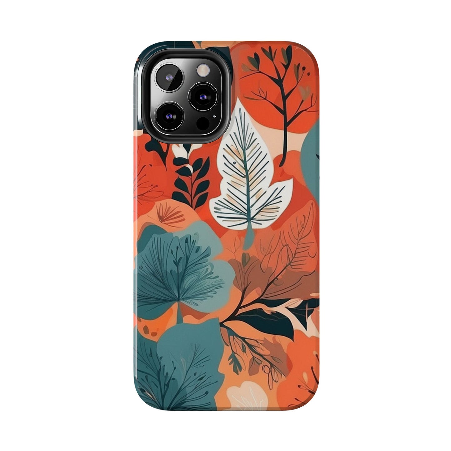 Autumn Leaf iPhone Case 🍁 | Warm Botanical Design, Shockproof Protection for iPhone 16 to 12 Pro Max 📱