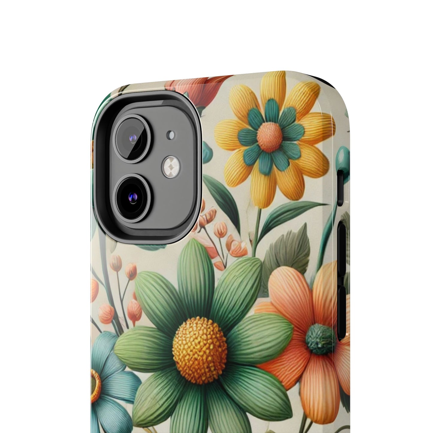 Floral iPhone Case 🌸 | Elegant Glossy Finish, Shockproof Protection for iPhone 16 to 12 Pro Max 📱