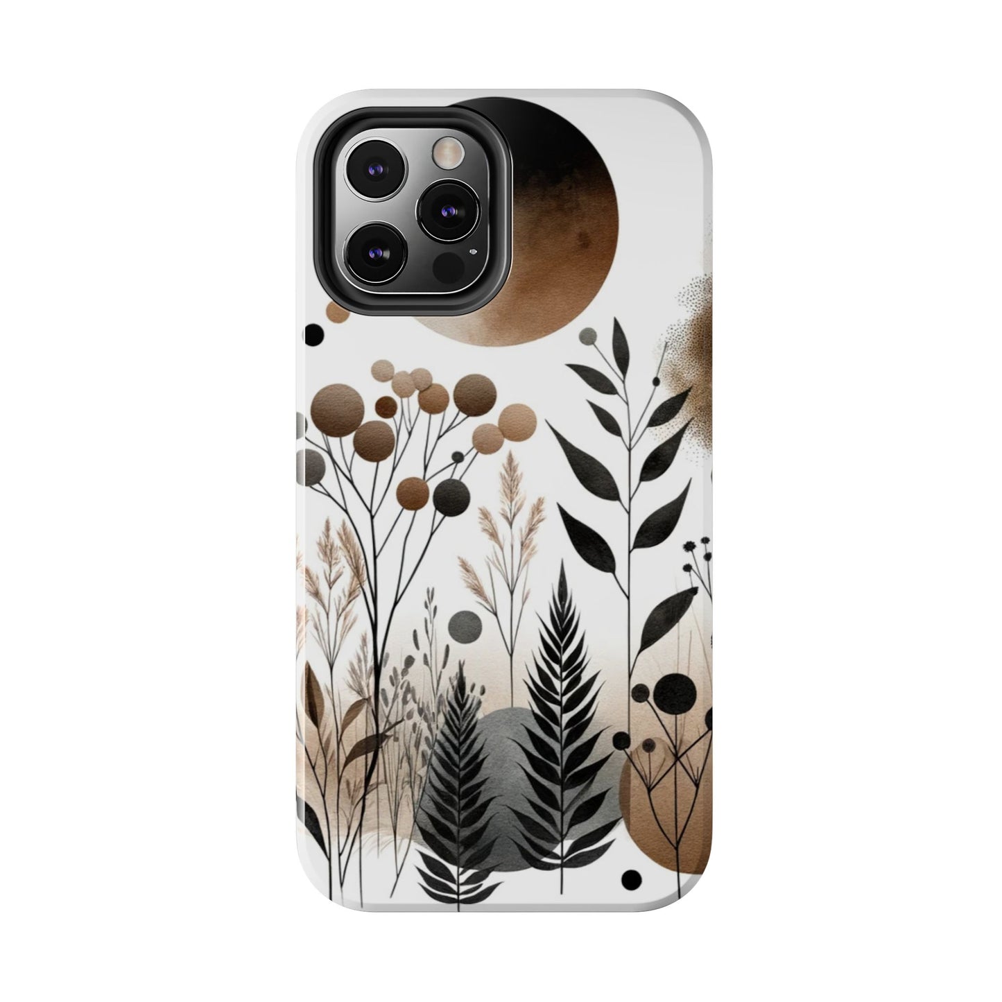 Nature-Inspired iPhone Case 🌿 | Minimalist Watercolor Design, Shockproof Protection for iPhone 16 to 12 Pro Max 📱