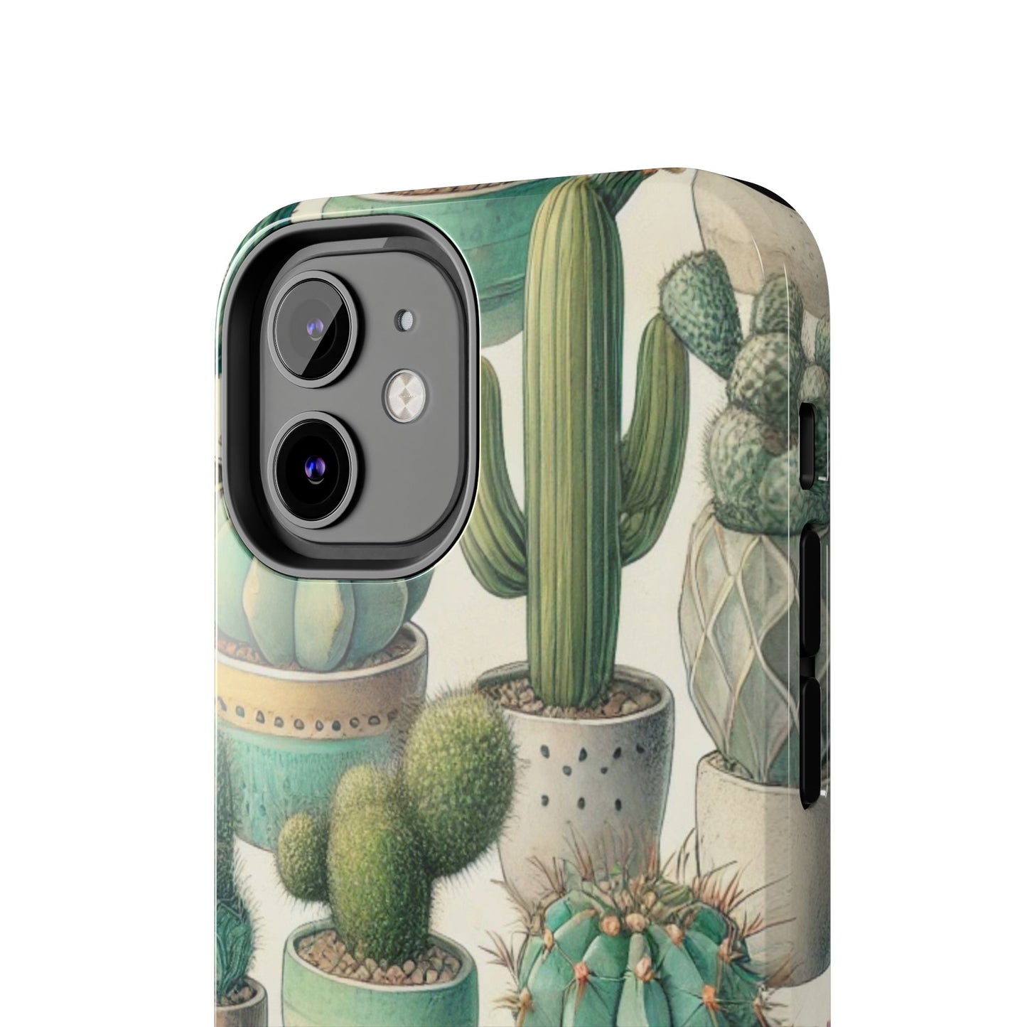 Cactus iPhone Case 🌵 Stylish Glossy Finish, Shockproof Protection for iPhone 16 to 12 Pro Max 📱