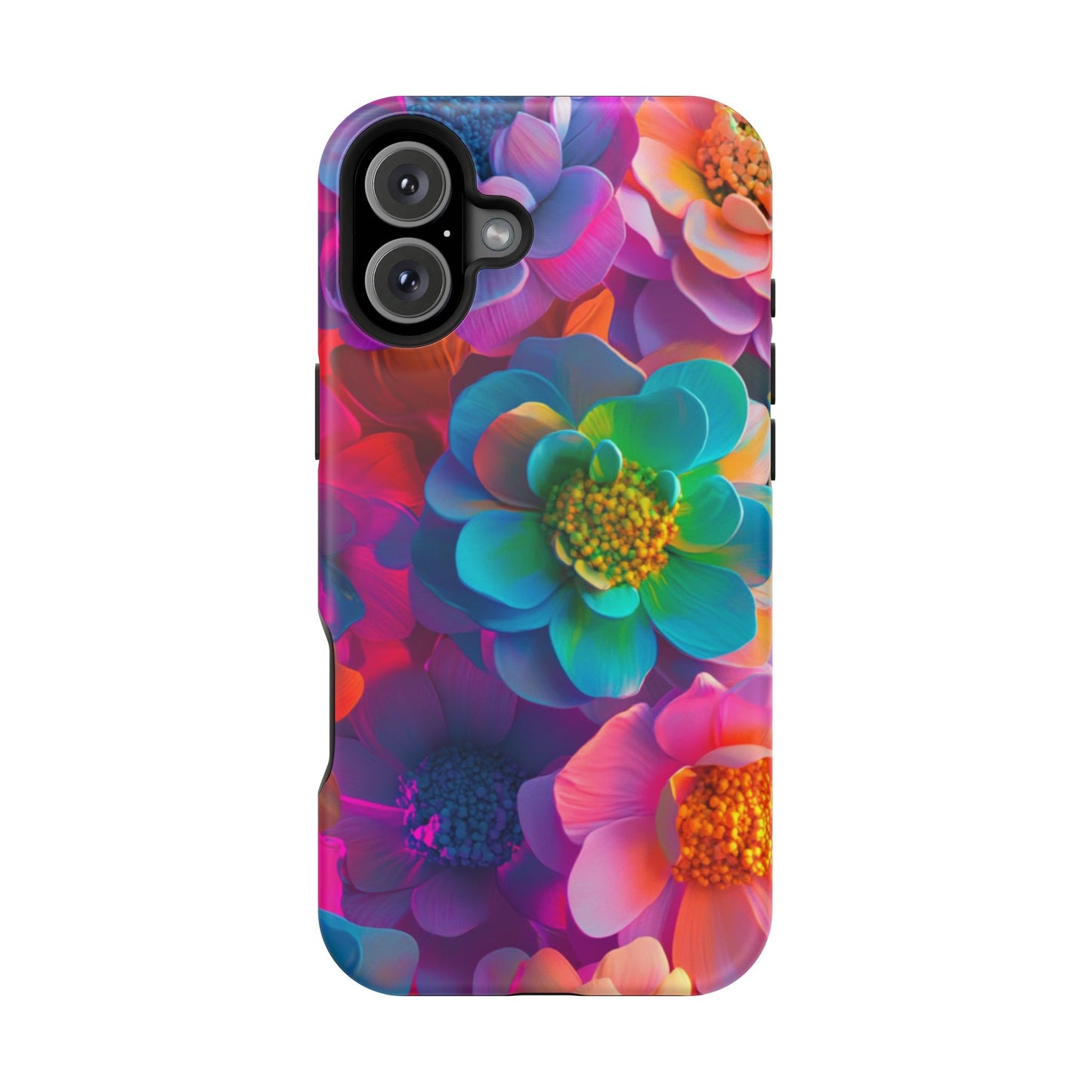 🌺 Vibrant Bloom Phone Case with 3D Neon Florals 🌺