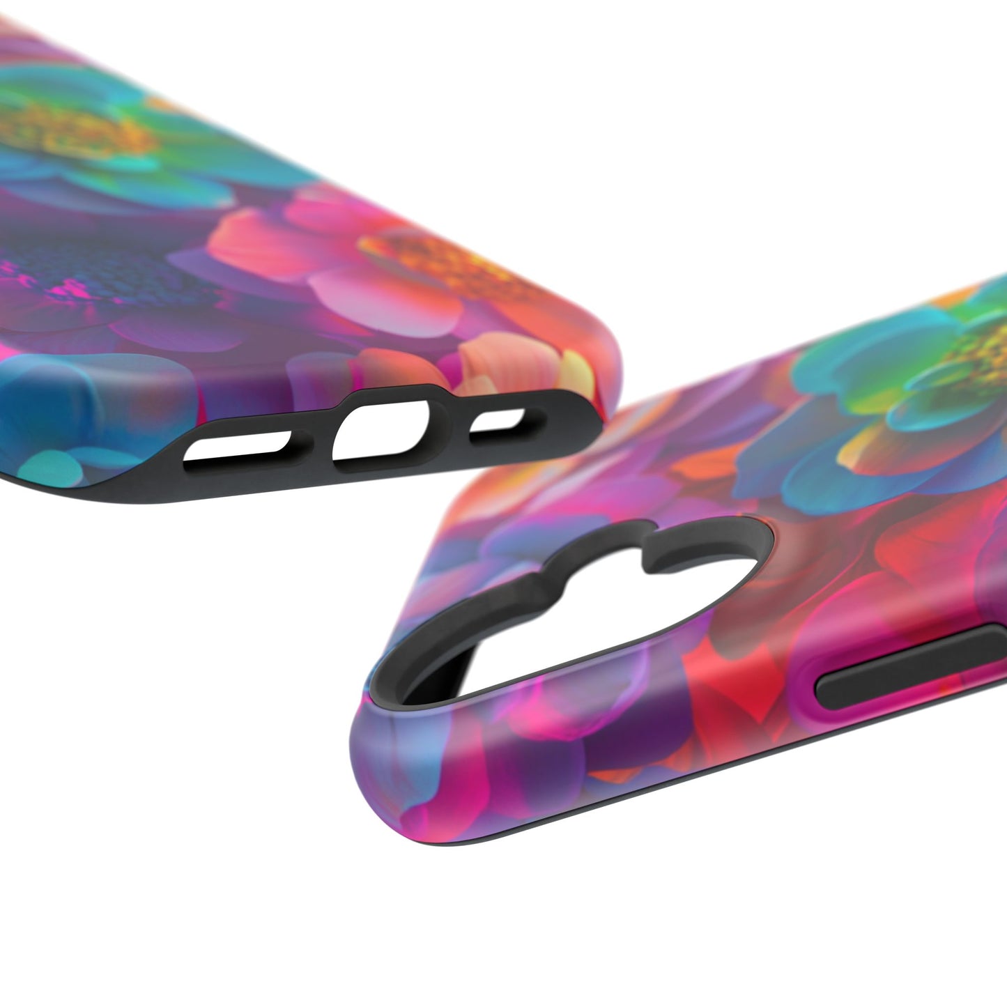 🌺 Vibrant Bloom Phone Case with 3D Neon Florals 🌺