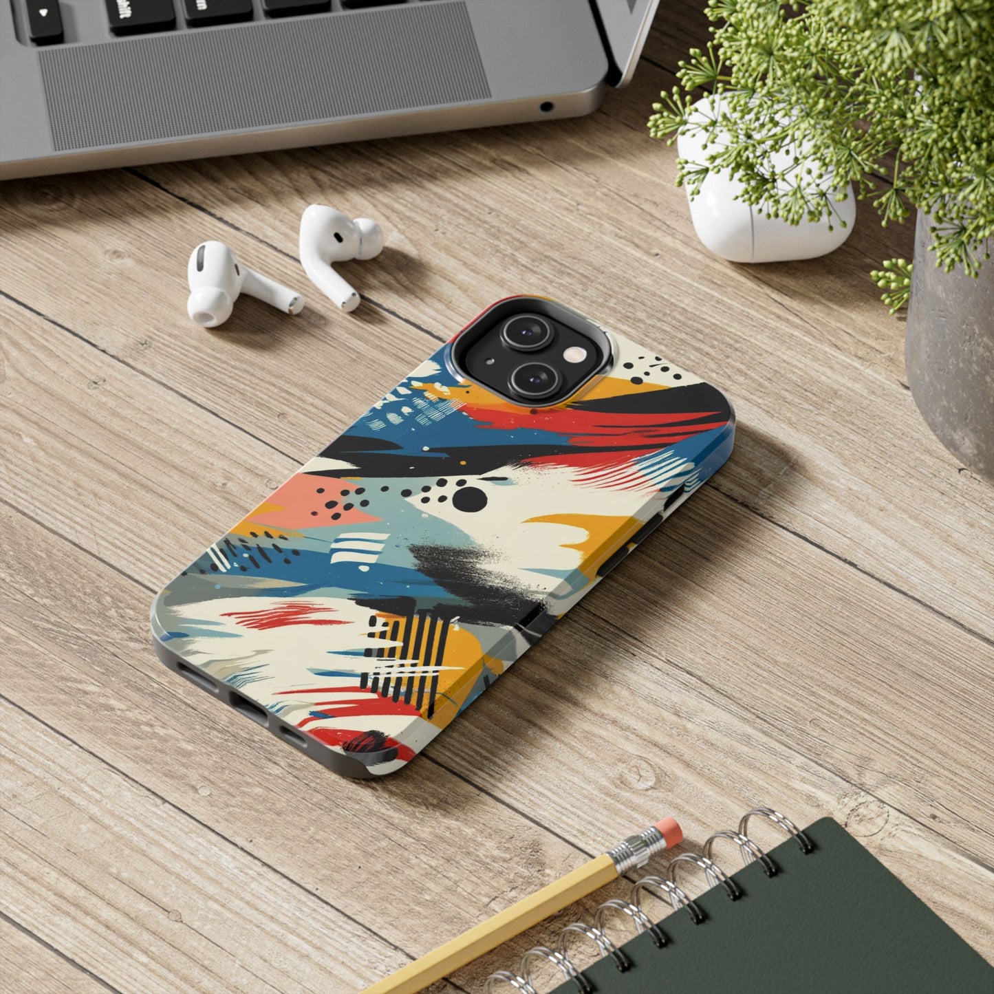 🎨 Vibrant Abstract Brushstroke Phone Case | Bold & Durable iPhone Cover 📱